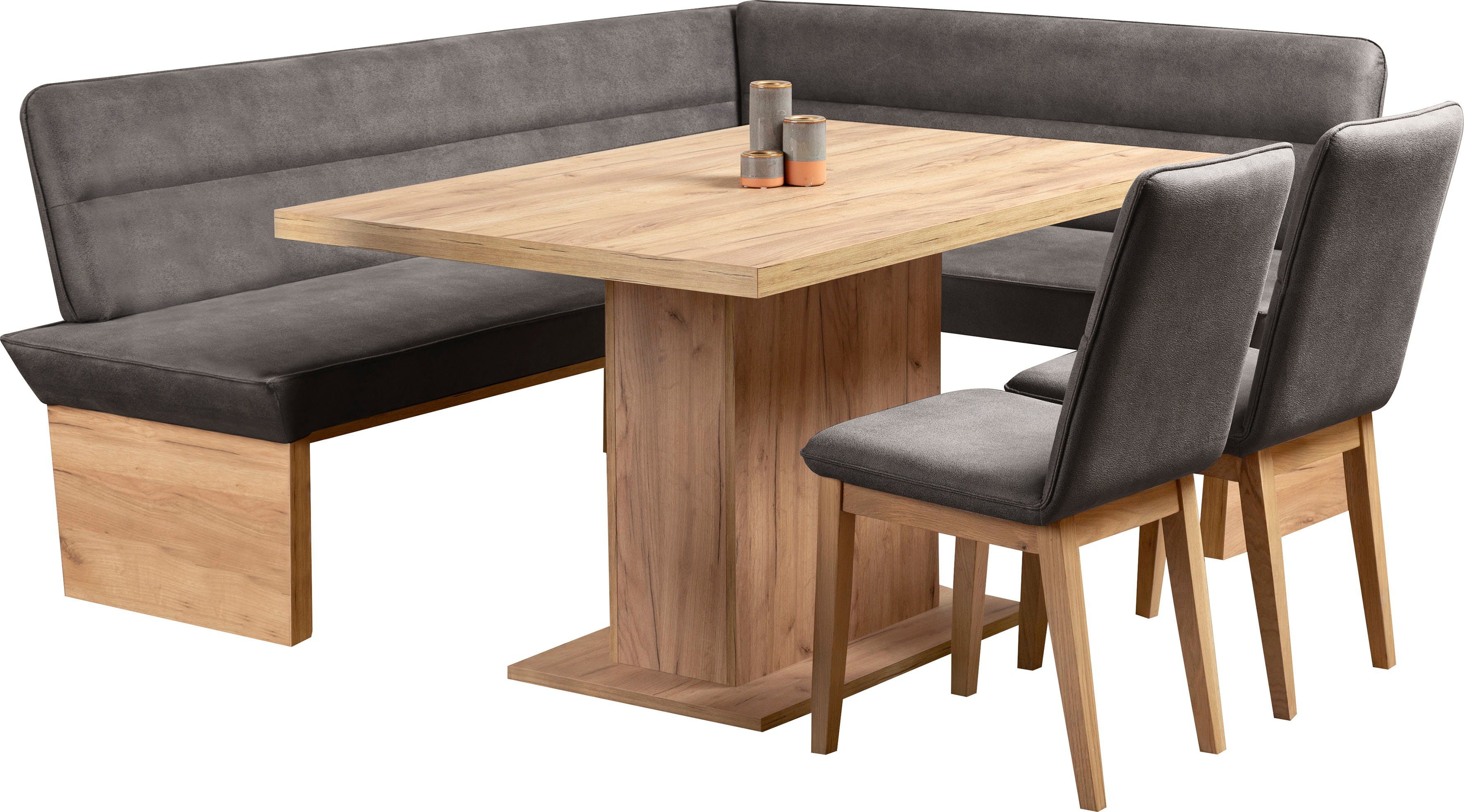 Home affaire Eethoek Beluna + Cross eethoek zitgroep hoekbank keukenbank BESTSELLER (set, 4-delig)