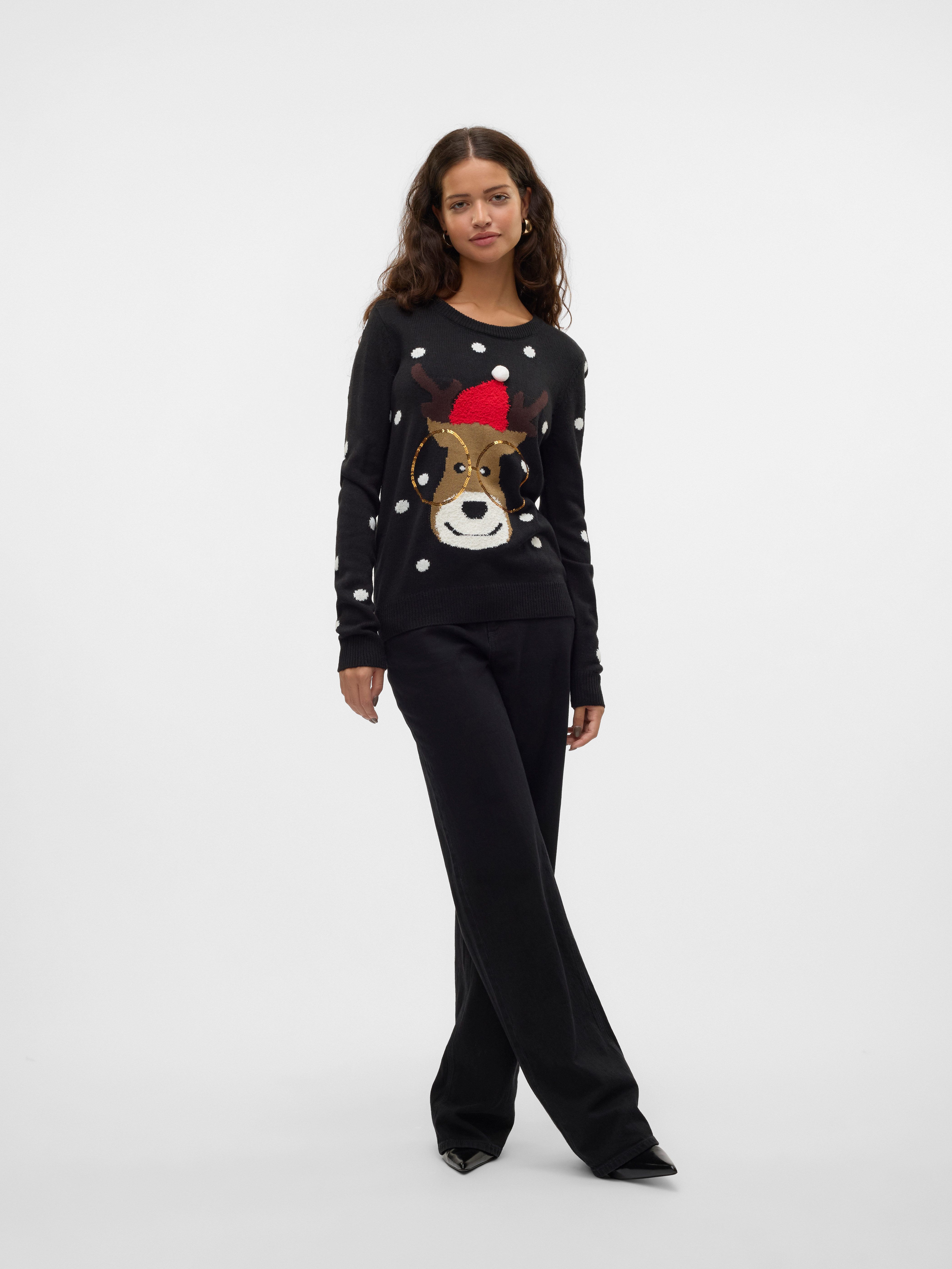 Vero Moda Kersttrui VMTINSEL LS O-NECK BLOUSE XMAS REP2