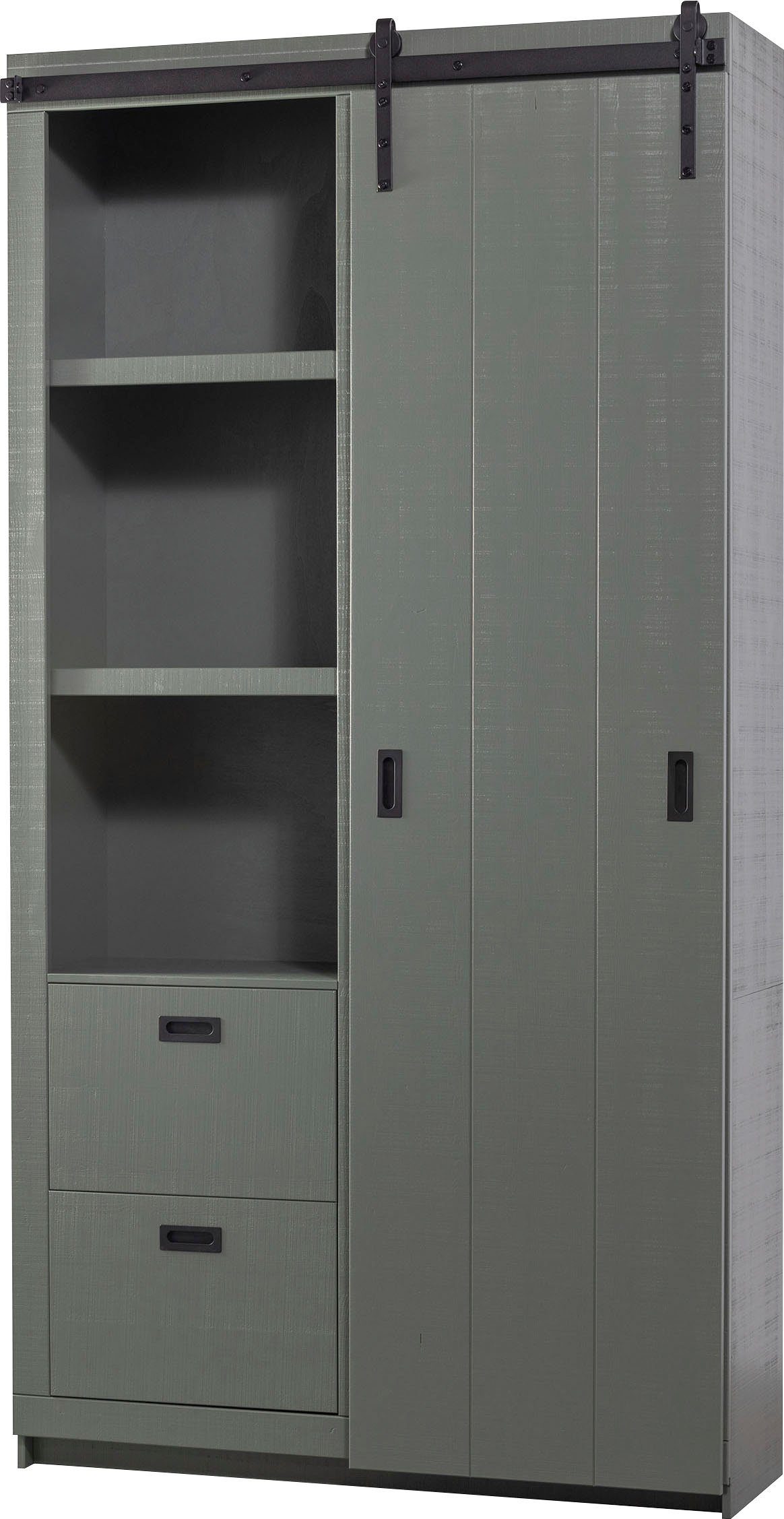 vtwonen Vitrinekast Slide, met schuifdeur met 4 lades, h 230 cm x b 120 cm