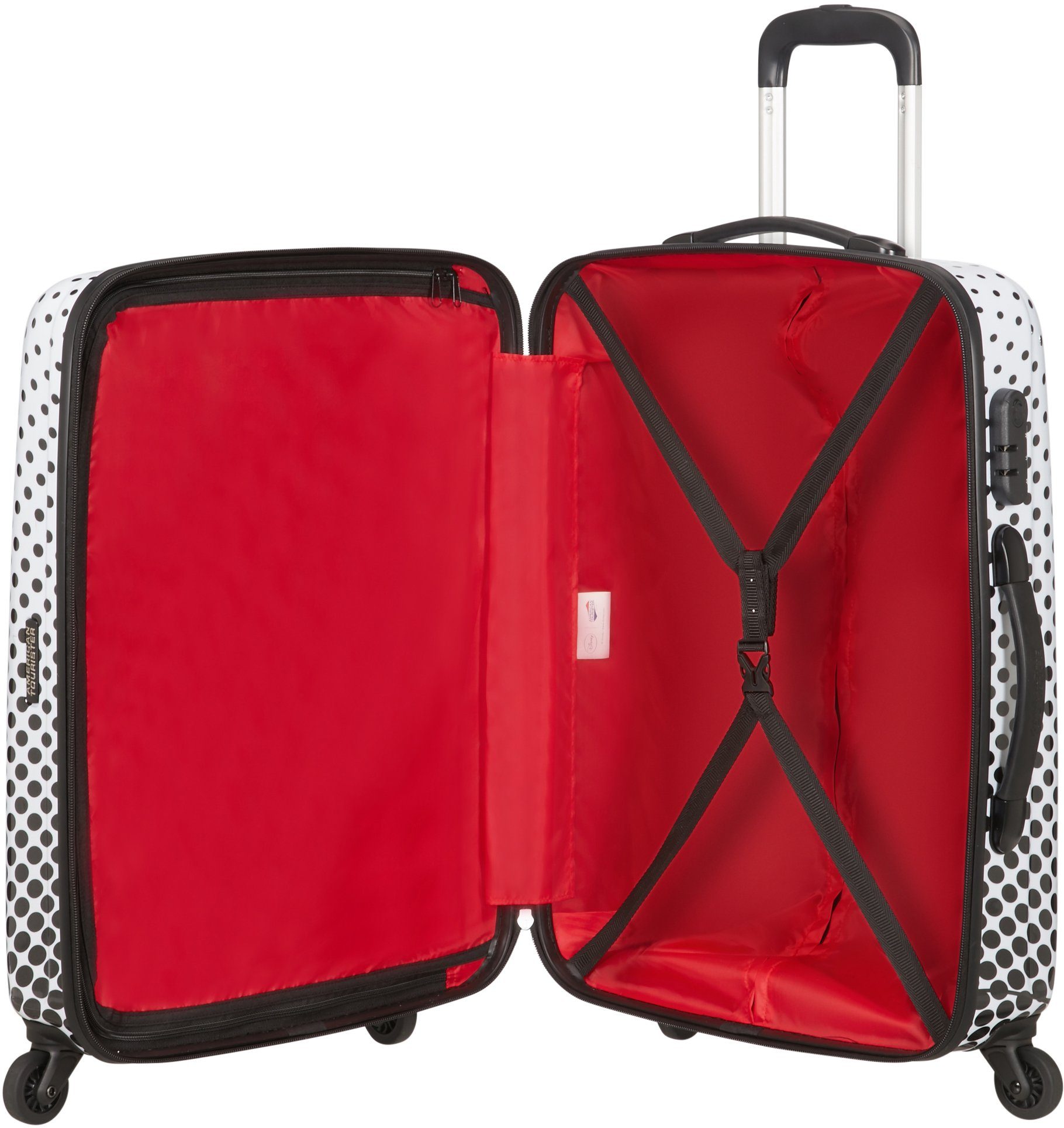 American Tourister Hardshell-trolley Disney Legends Mickey Mouse Polka Dot 65 cm Kinder reis koffer incheck bagage TSA-cijferslot