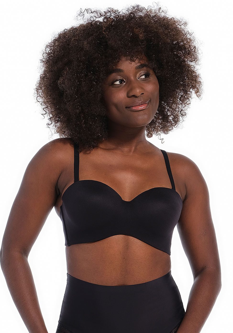 Magic Body Fashion Multiway-bh Luxury Strapless Bra gladde en naadloze cups dames strapless bh's maat 80 zwart
