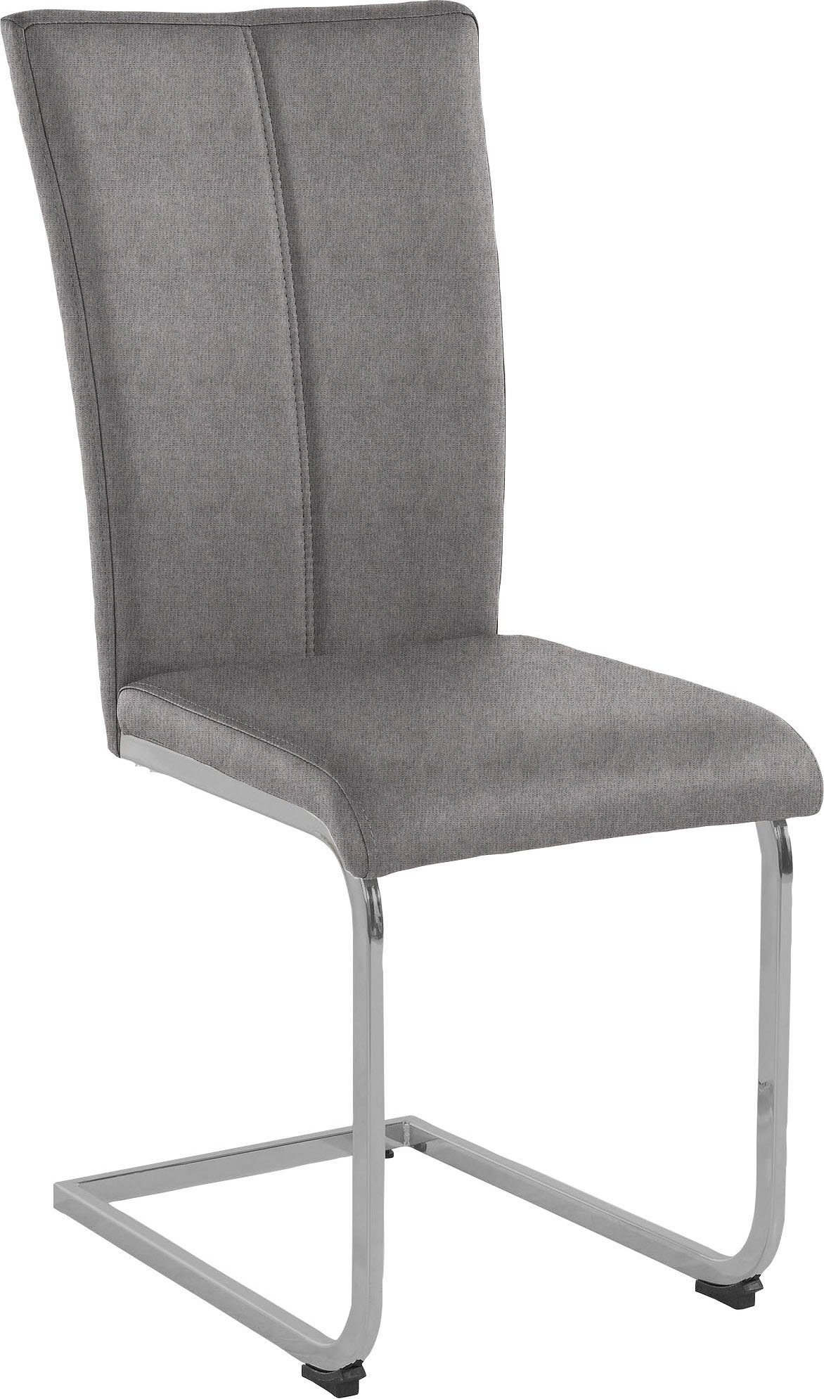 Home affaire Vrijdragende stoel Nils Stoel belastbaar tot 120 kg, frame metaal in chroom-look of zwart (set, 2 stuks)