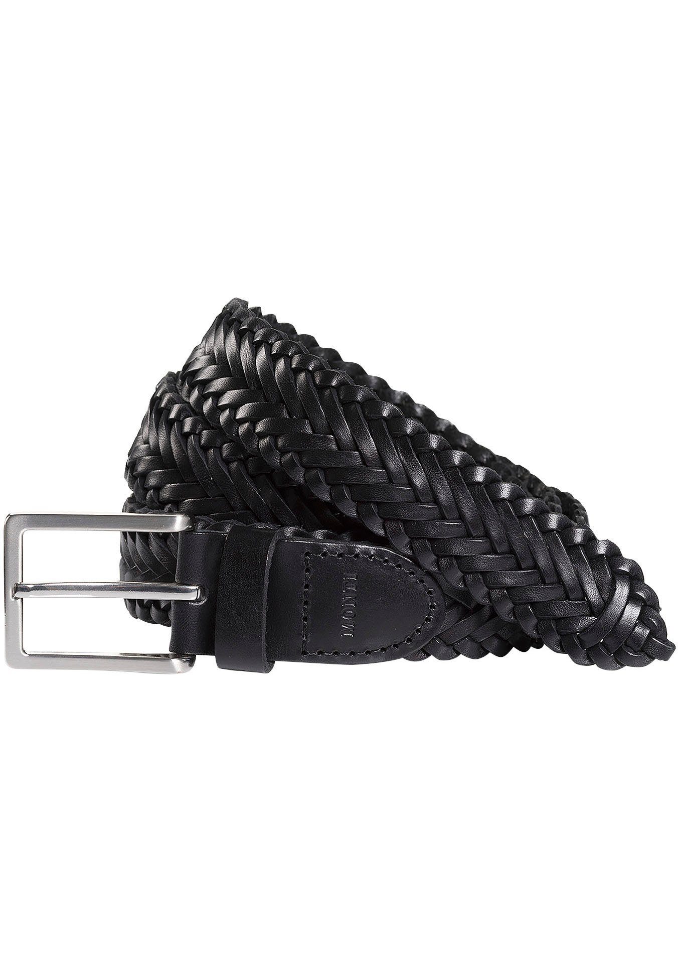 MONTI Gevlochten riem Rome 3,5 cm breed, leer vlechtband, casual-business-sportief