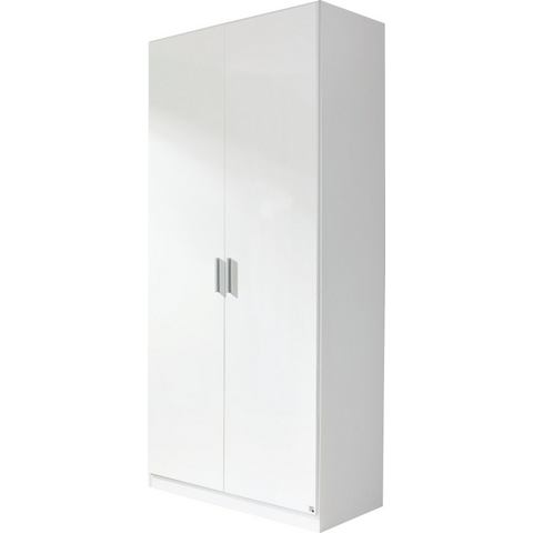 Kast CELTI 2 deuren (garderobestang) wit-hoogglans wit