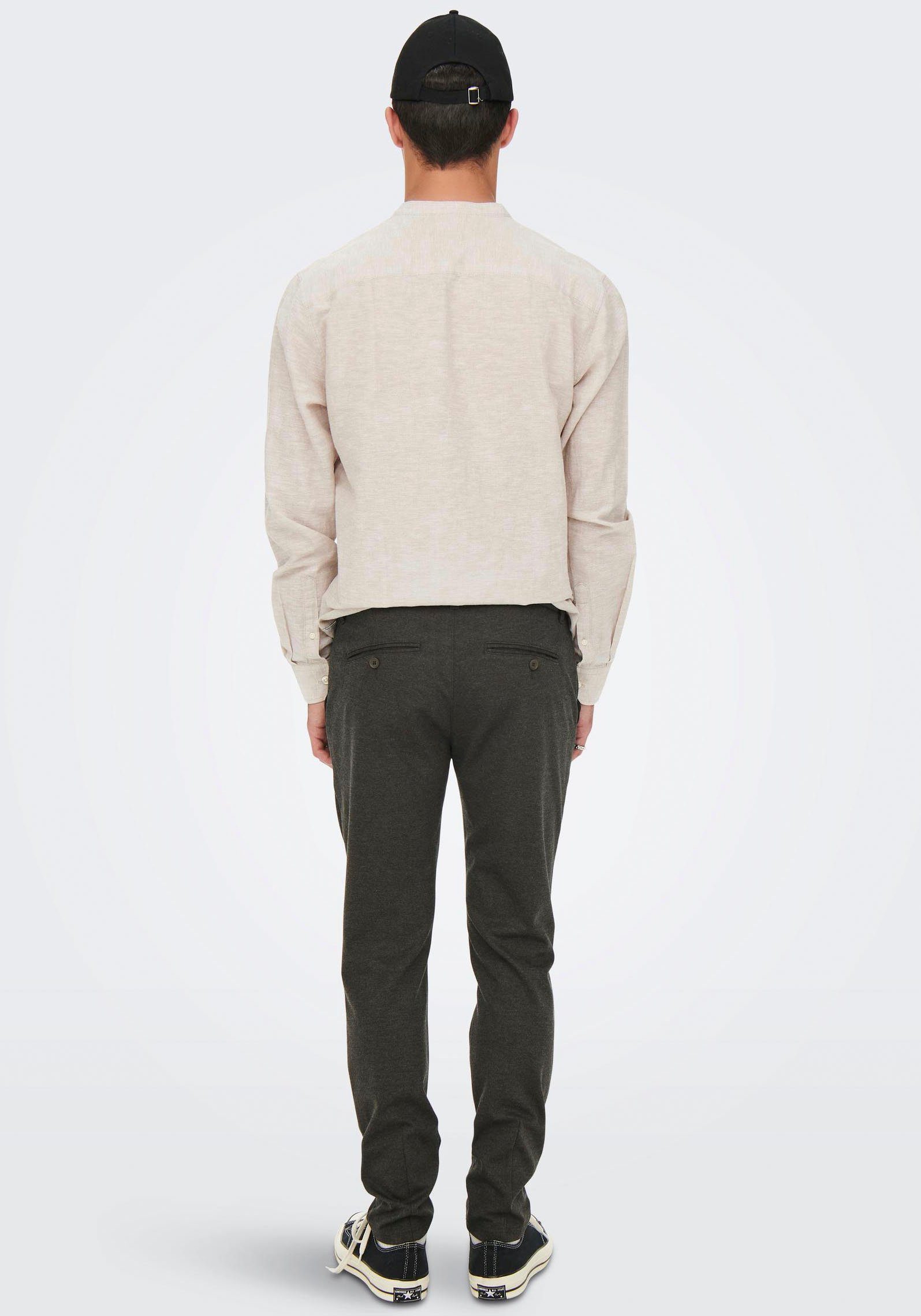 ONLY & SONS Stoffen broek met licht structuurmotief