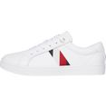 tommy hilfiger sneakers corporate tommy cupsole met strepen opzij wit