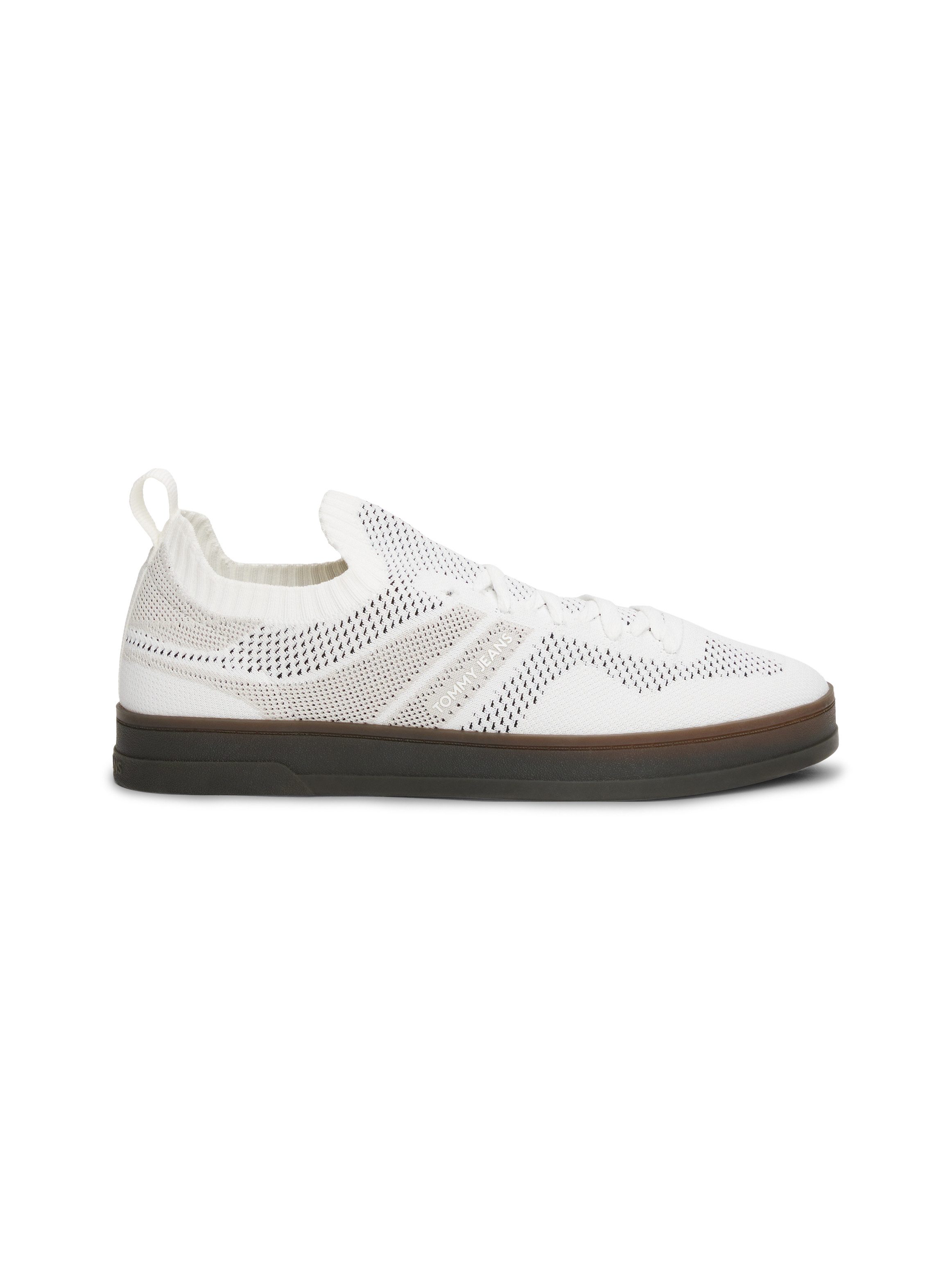 TOMMY JEANS Slip-on sneakers THE GREENWICH KNITTED , vrijetijdsschoen, halfschoen, instapschoen met praktische aantrek lus