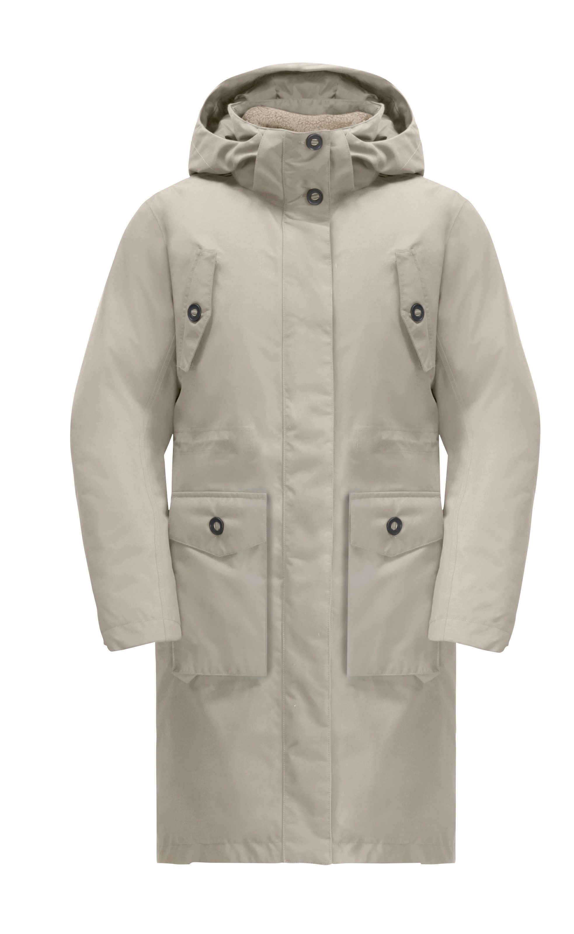 Jack Wolfskin Functionele 3-in-1-jas EISWALD 3IN1 PARKA W met sherpa fleece binnenjas en afneembare capuchon