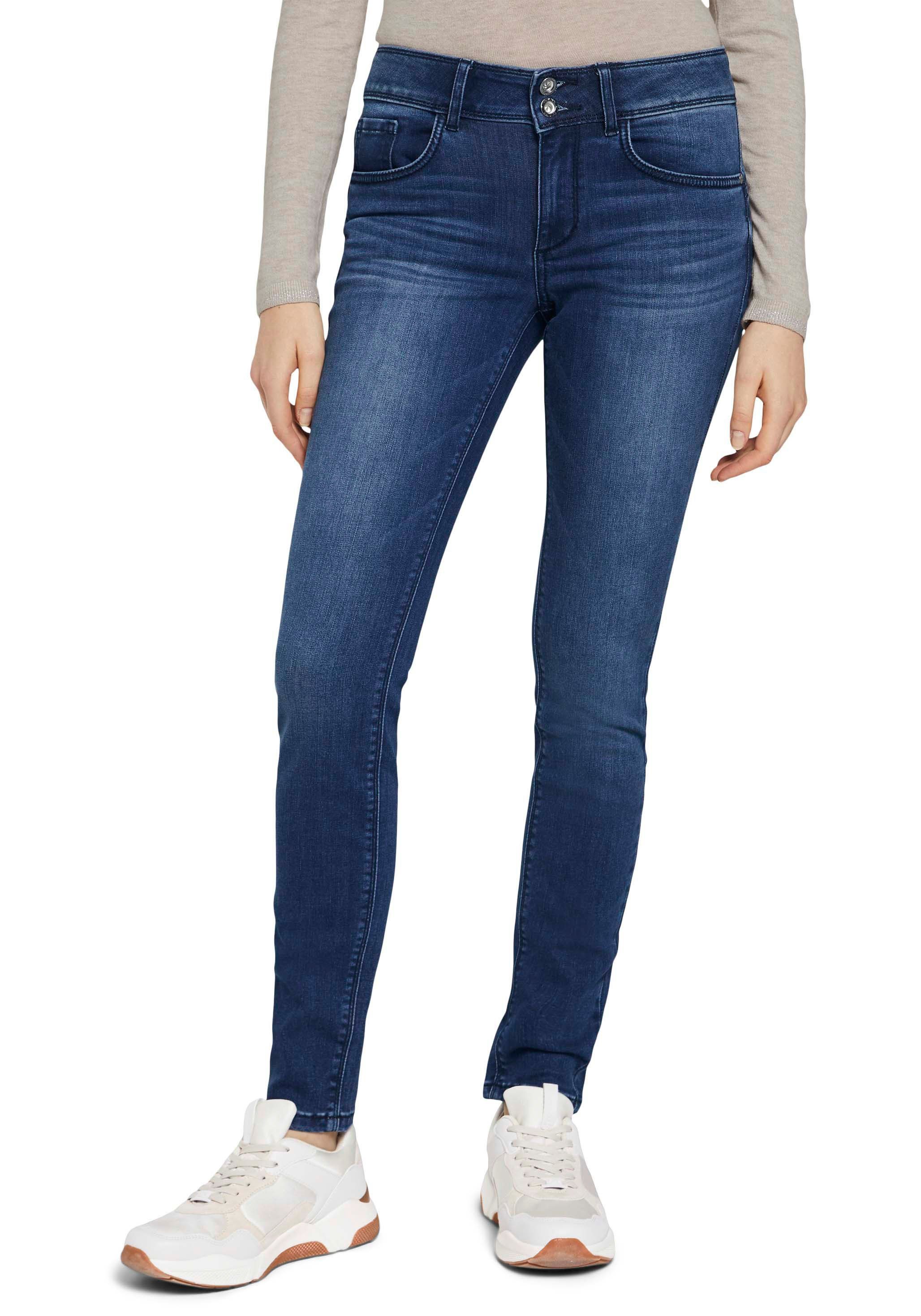 Tom Tailor Skinny fit jeans Alexa Skinny met een dubbele knoopsluiting