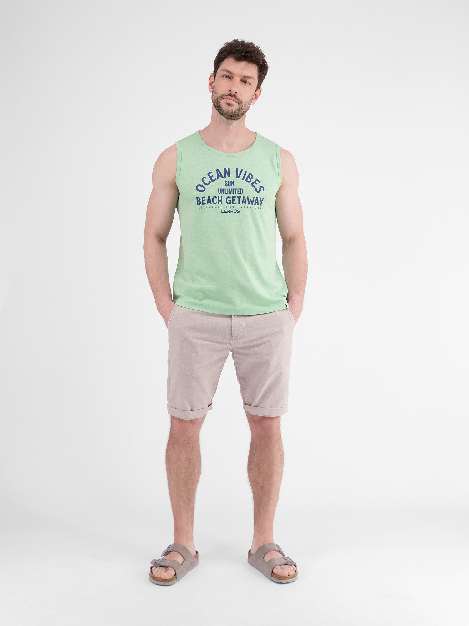 Lerros Muscle-shirt LERROS heren tanktop met borstprint