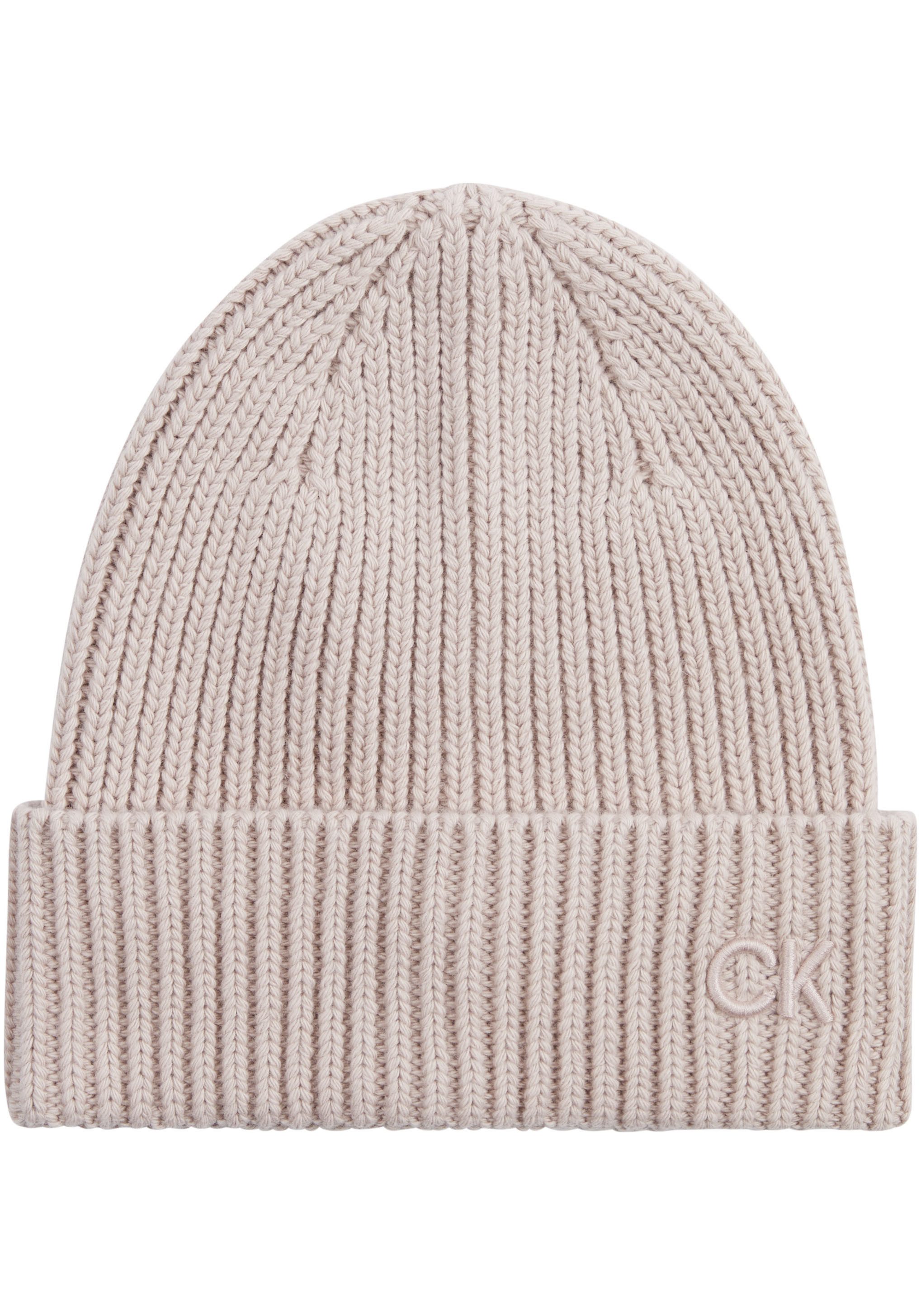 Calvin Klein Beanie CK EMBROIDERY COTTON RIB BEANIE