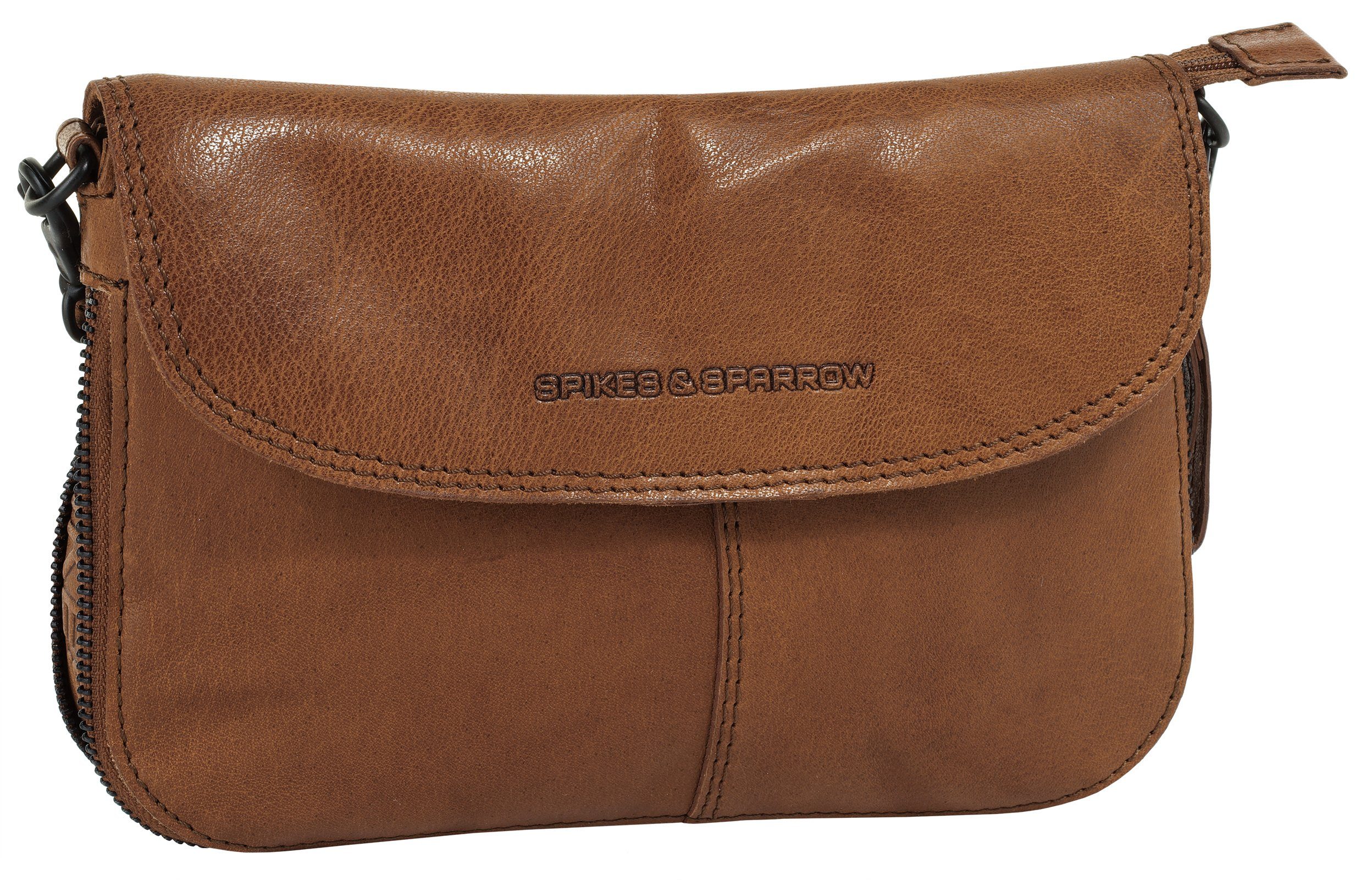 Spikes & Sparrow Schoudertas echt leder