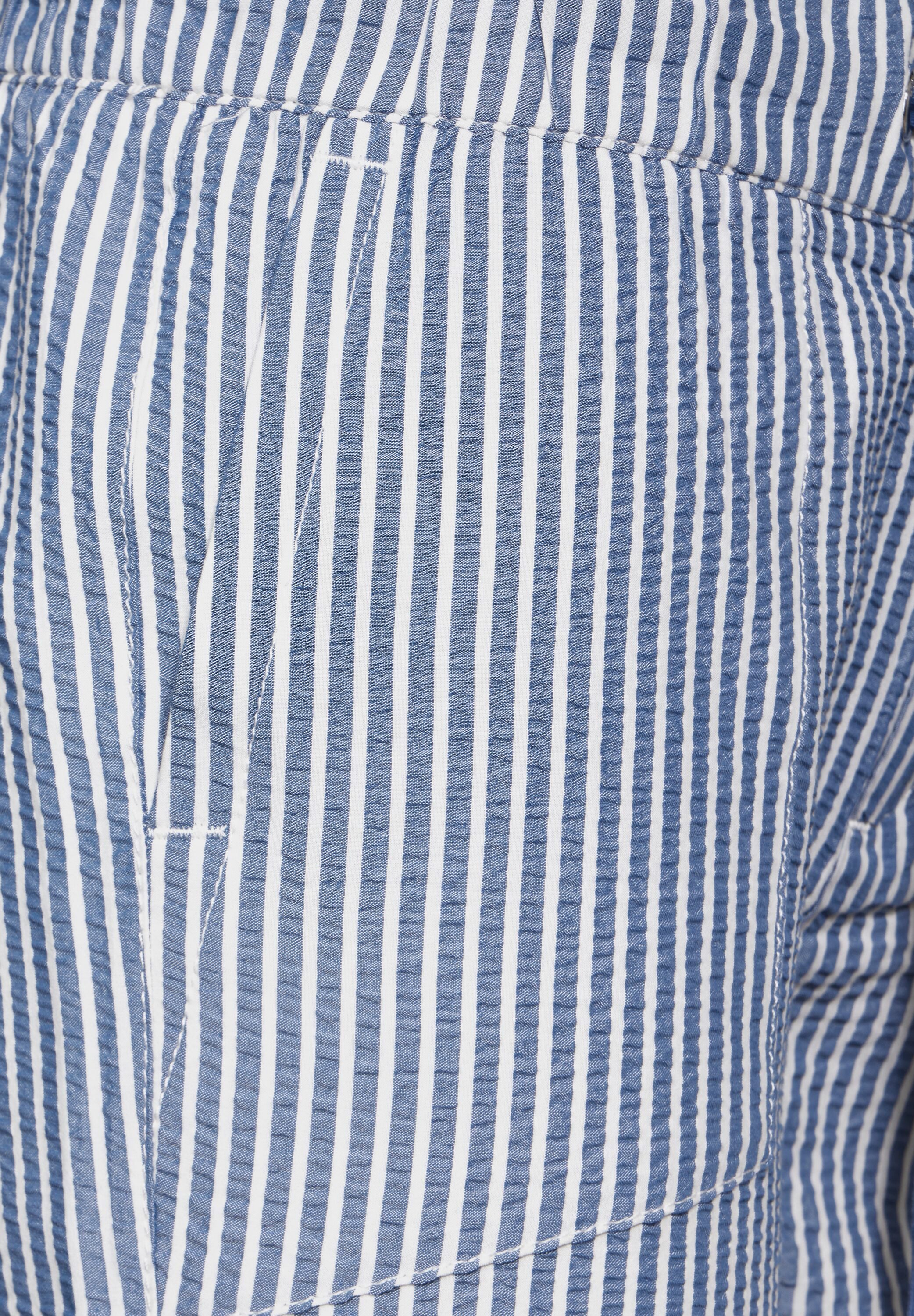 STREET ONE 7/8 broek met seersucker-strepen