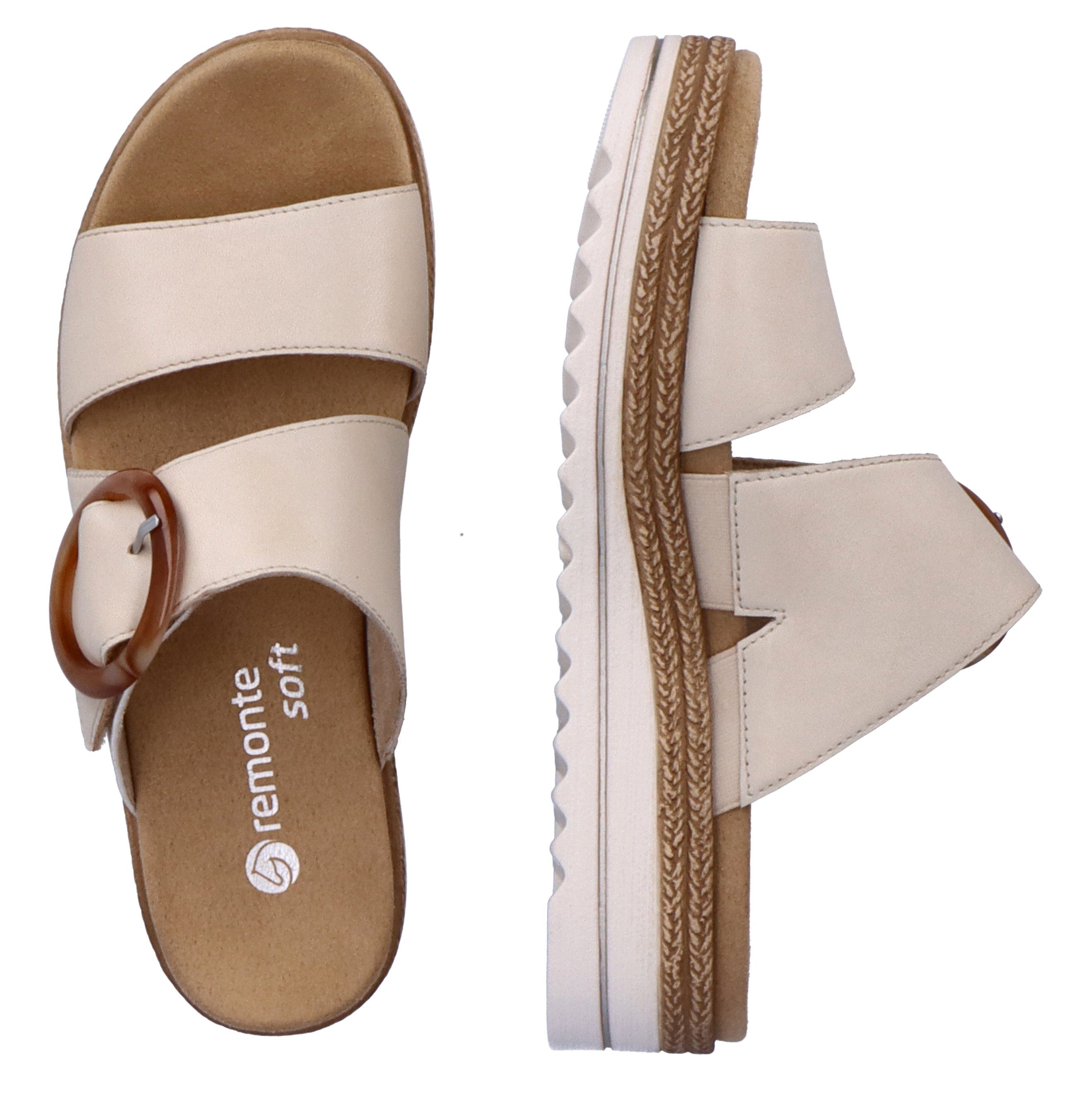 Remonte Slippers , sleehak, zomerschoen, pantoffels met decoratieve gesp