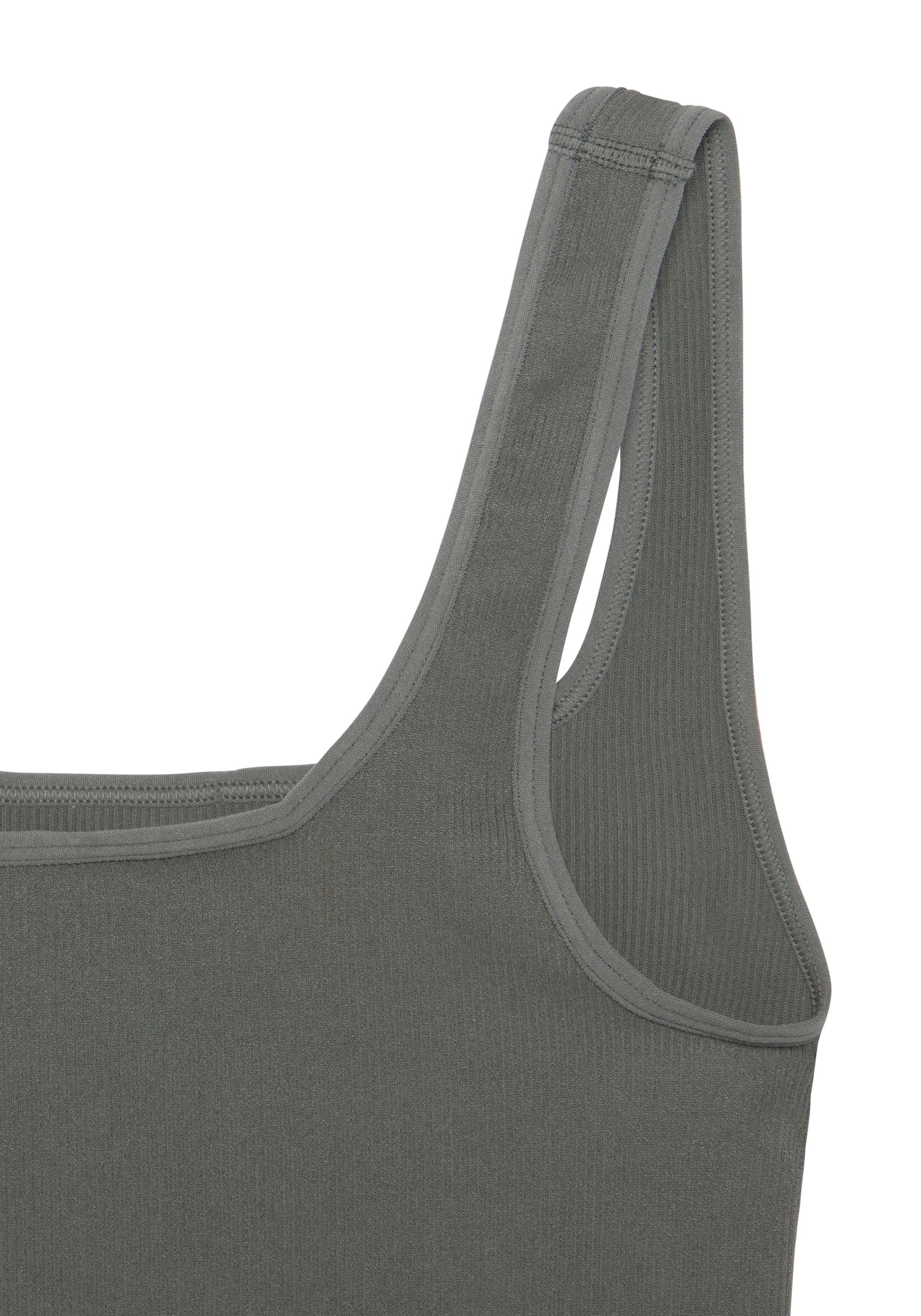 Lascana Crop-top - Seamless Top Naadloos top met ribstructuur