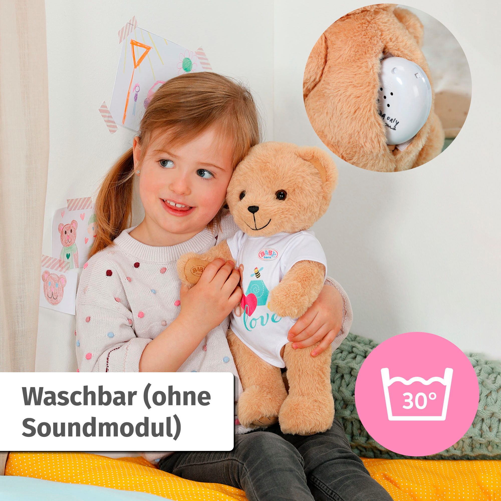 Baby Born Pluchen knuffel Zingende teddy, Duits