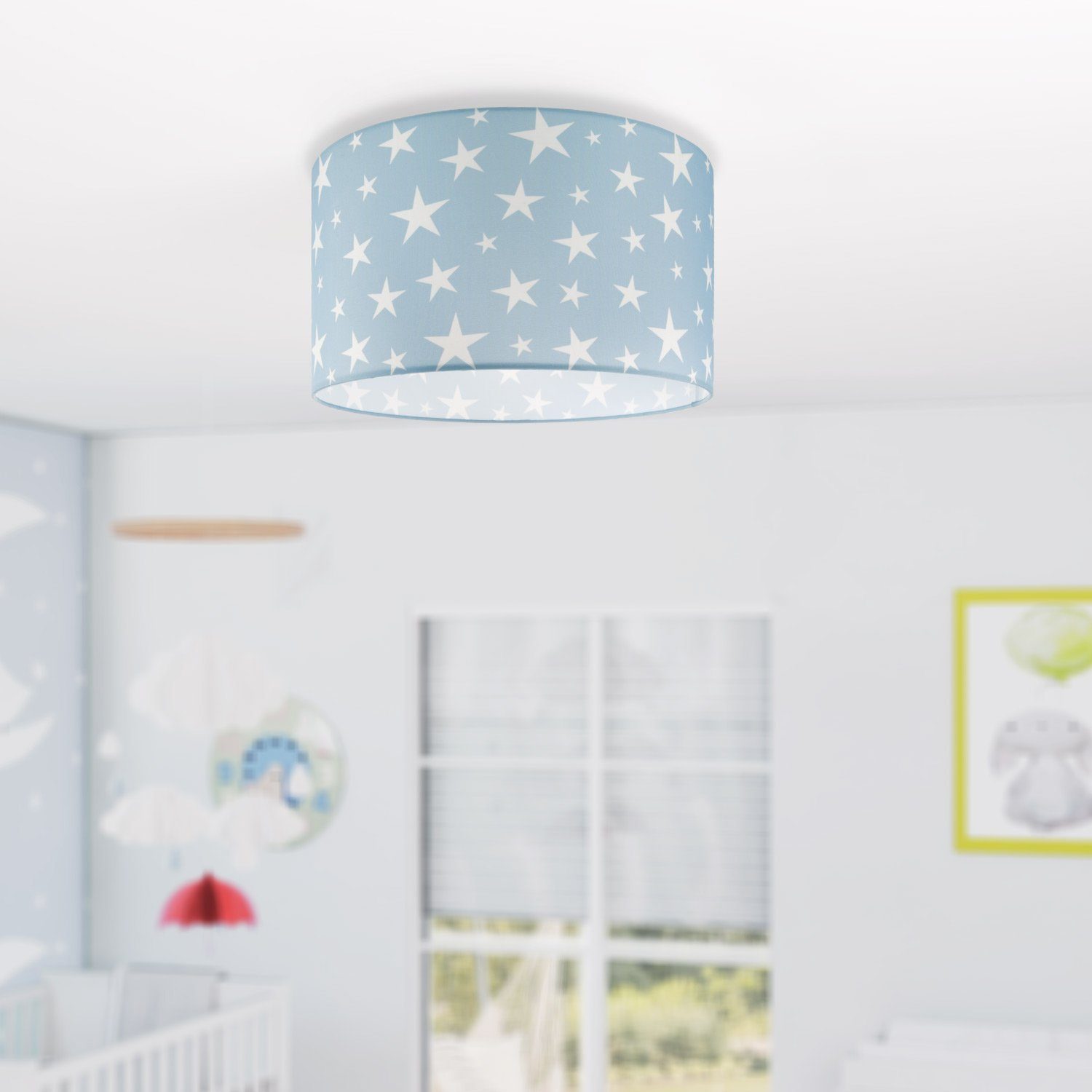 Paco Home Plafondlamp Capri 315 Kinderlamp plafondlamp LED kinderkamer lamp sterrenhemel-motief E27