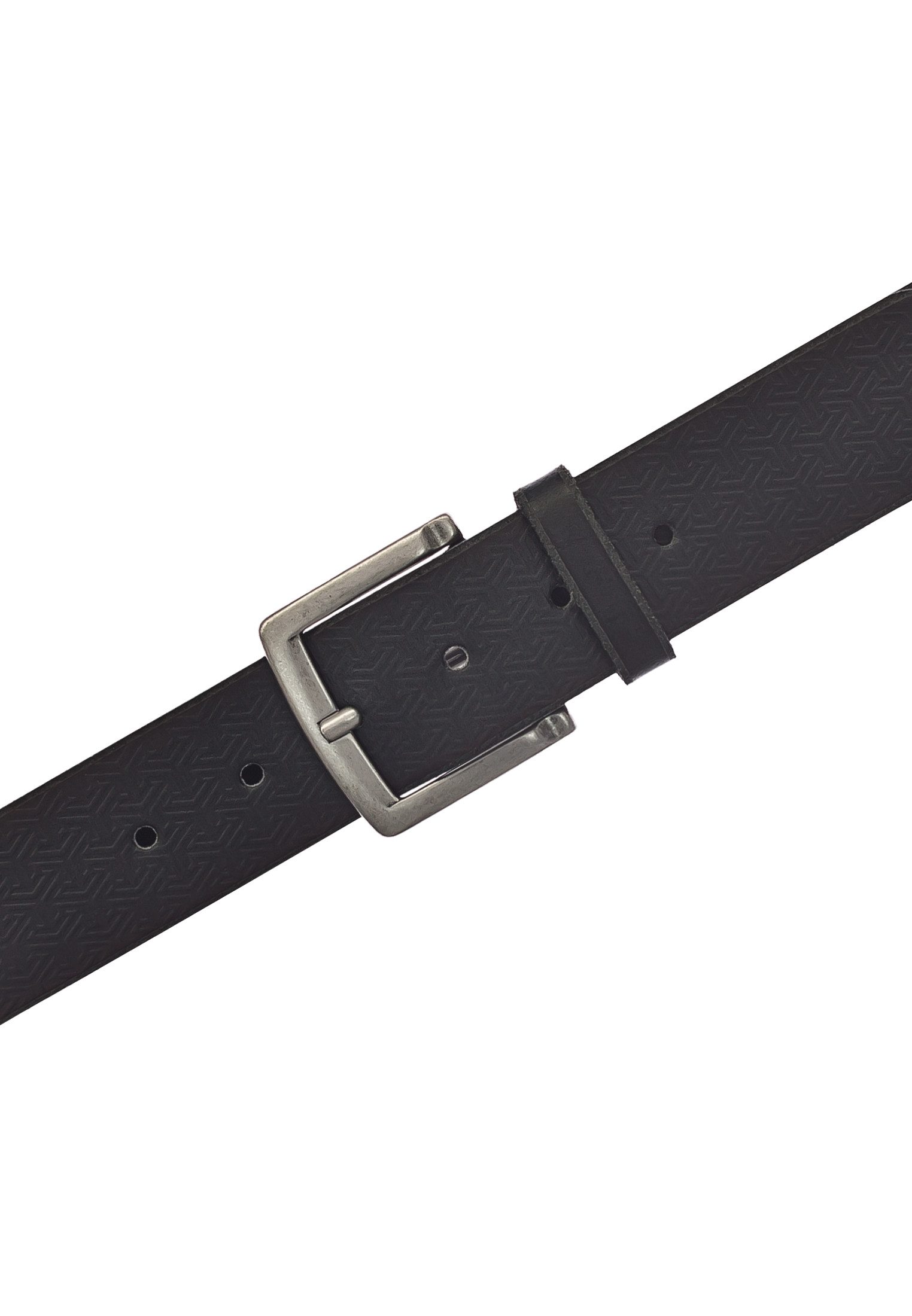 MUSTANG Leren riem met grafische embossing versierd, 4 cm