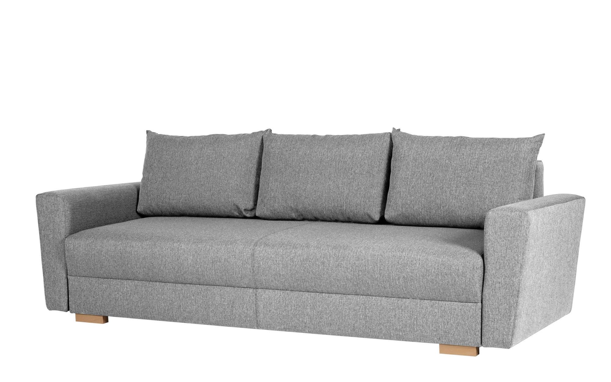 INOSIGN 3-zitsbank MAGHERA slaapbank met bedlade, van hoogwaardige afwerking met golfvering, corduroy en structuur bekleding, b/h/d 230/92,5/79 cm