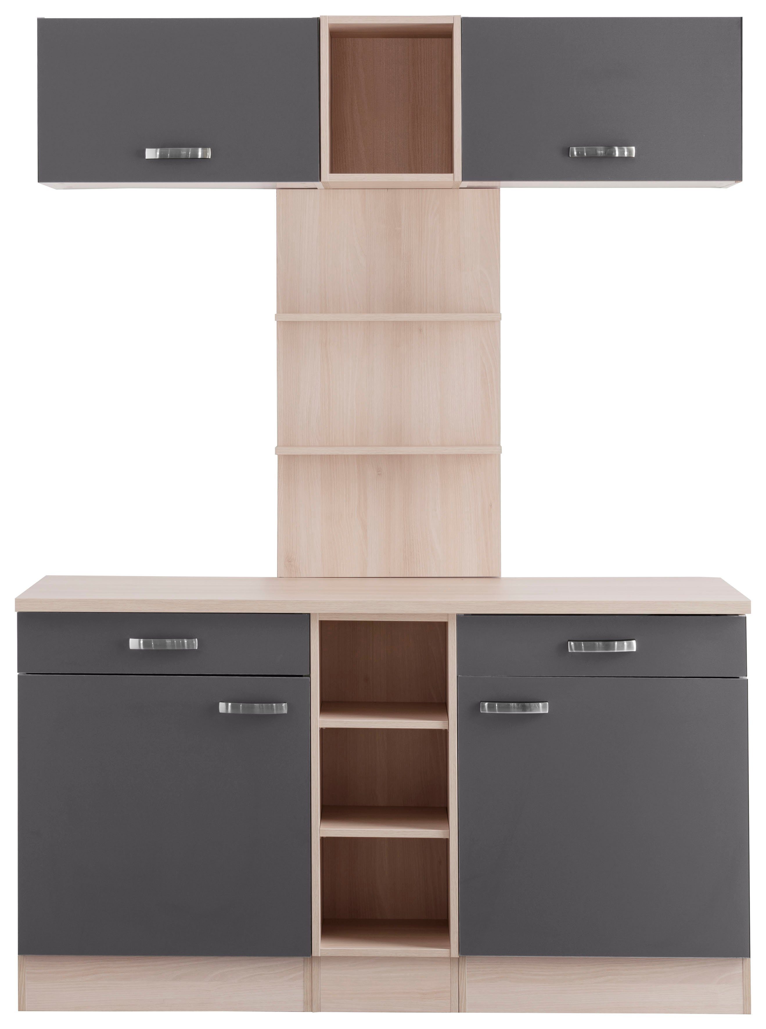 OPTIFIT Buffetkast Faro , met metalen handgrepen, breedte 150 cm buffetkasten grijs