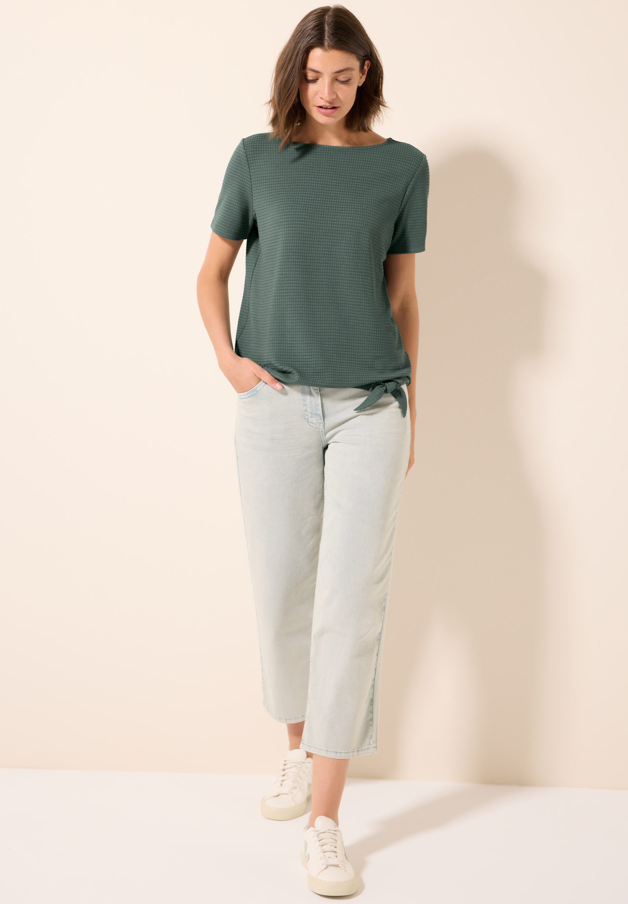 Cecil T-shirt met knoop detail