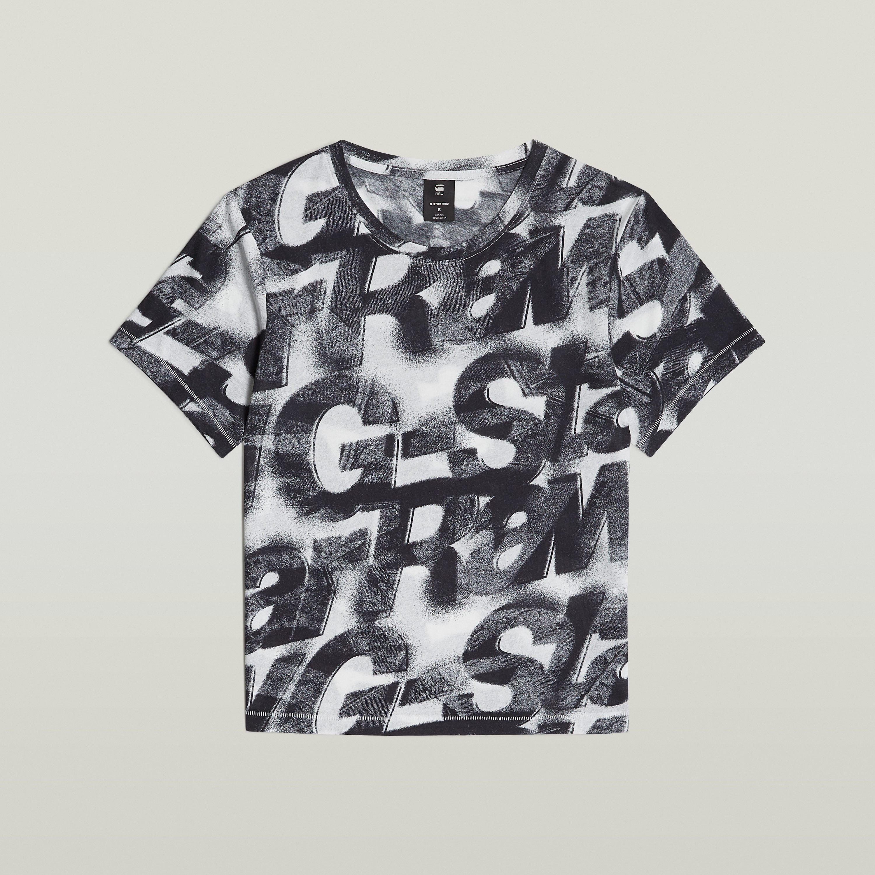 G-Star RAW T-shirt Sprayed Letters met all-over print