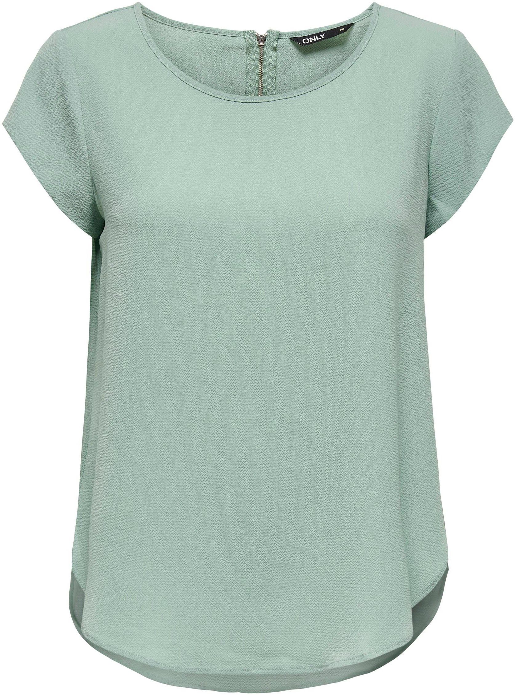 Only Blouse met korte mouwen ONLVIC S/S SOLID TOP NOOS PTM