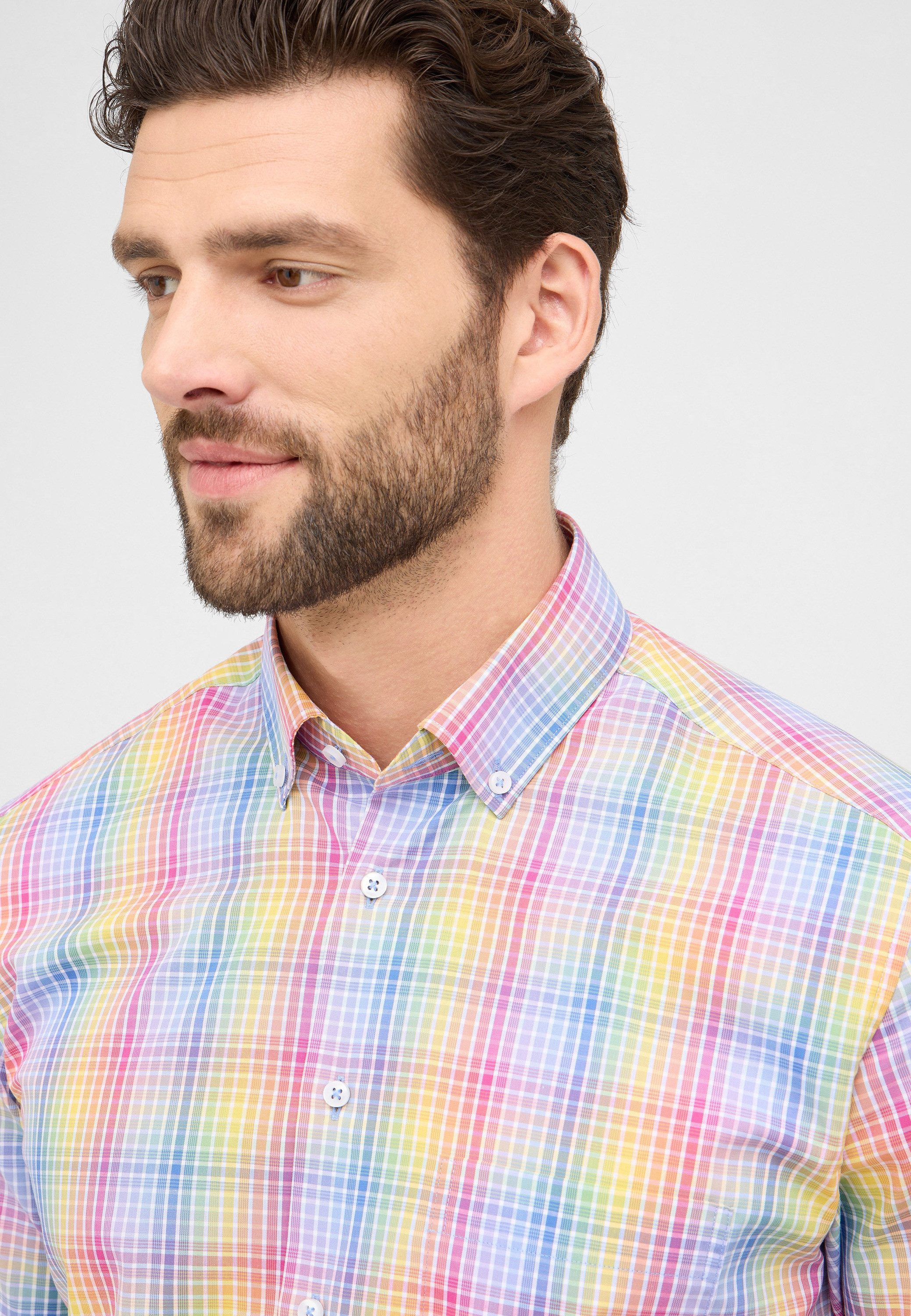 Eterna Overhemd met korte mouwen MODERN FIT NON IRON (strijkvrij)