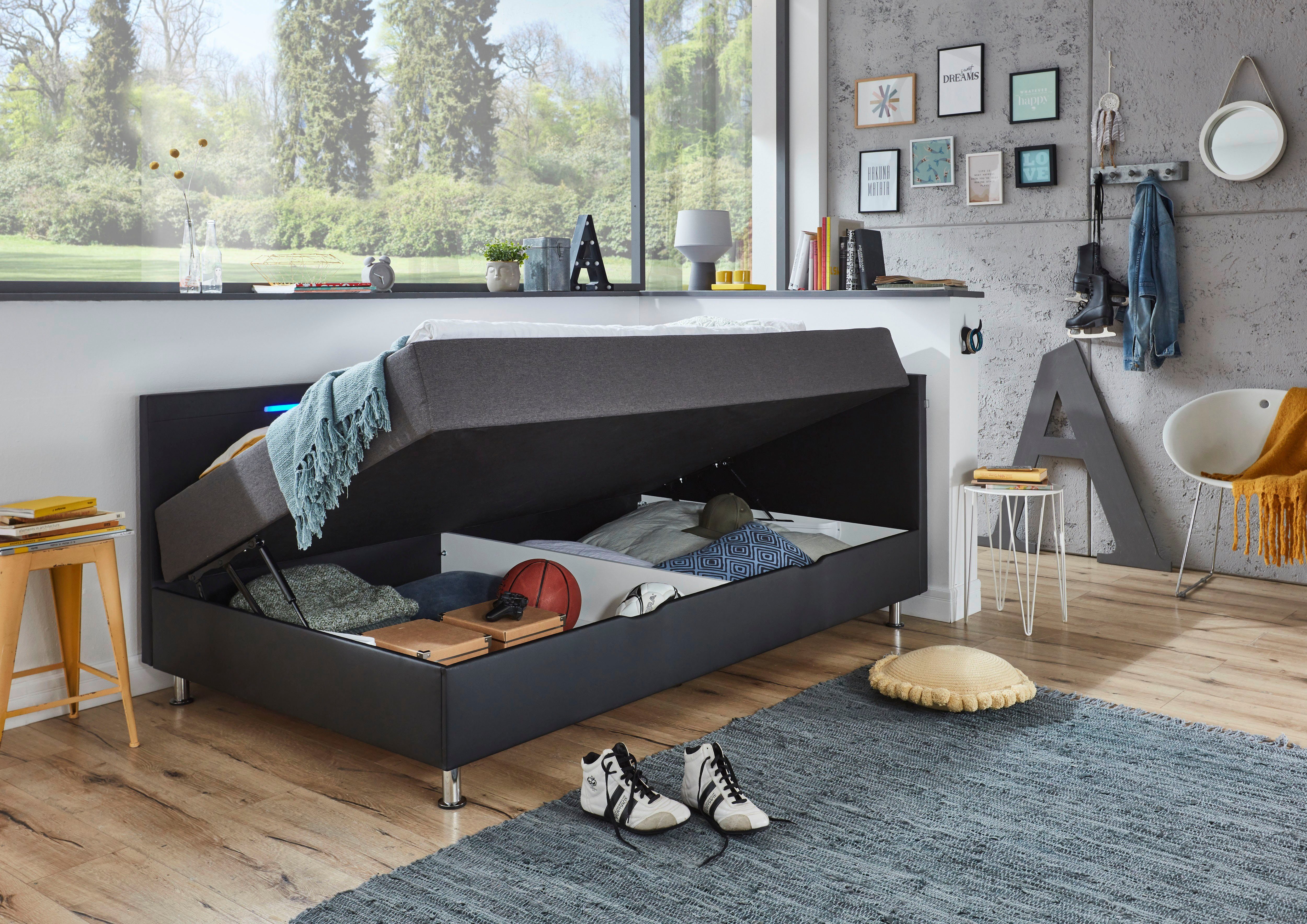 meise.möbel Bed Laser met led-verlichting, incl. matras en bedlade