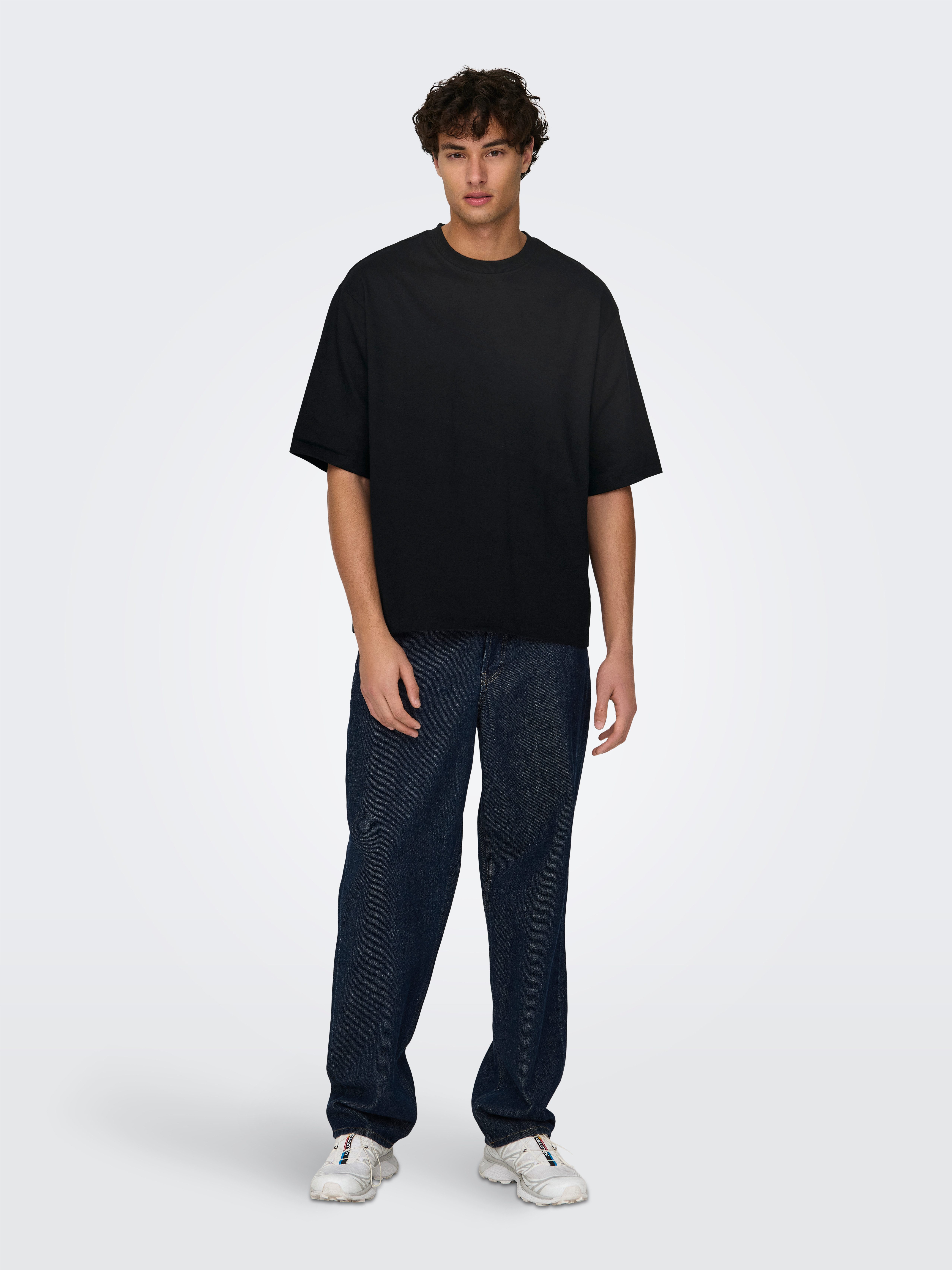 ONLY & SONS Shirt met ronde hals ONSMILLENIUM OVZ SS TEE NOOS