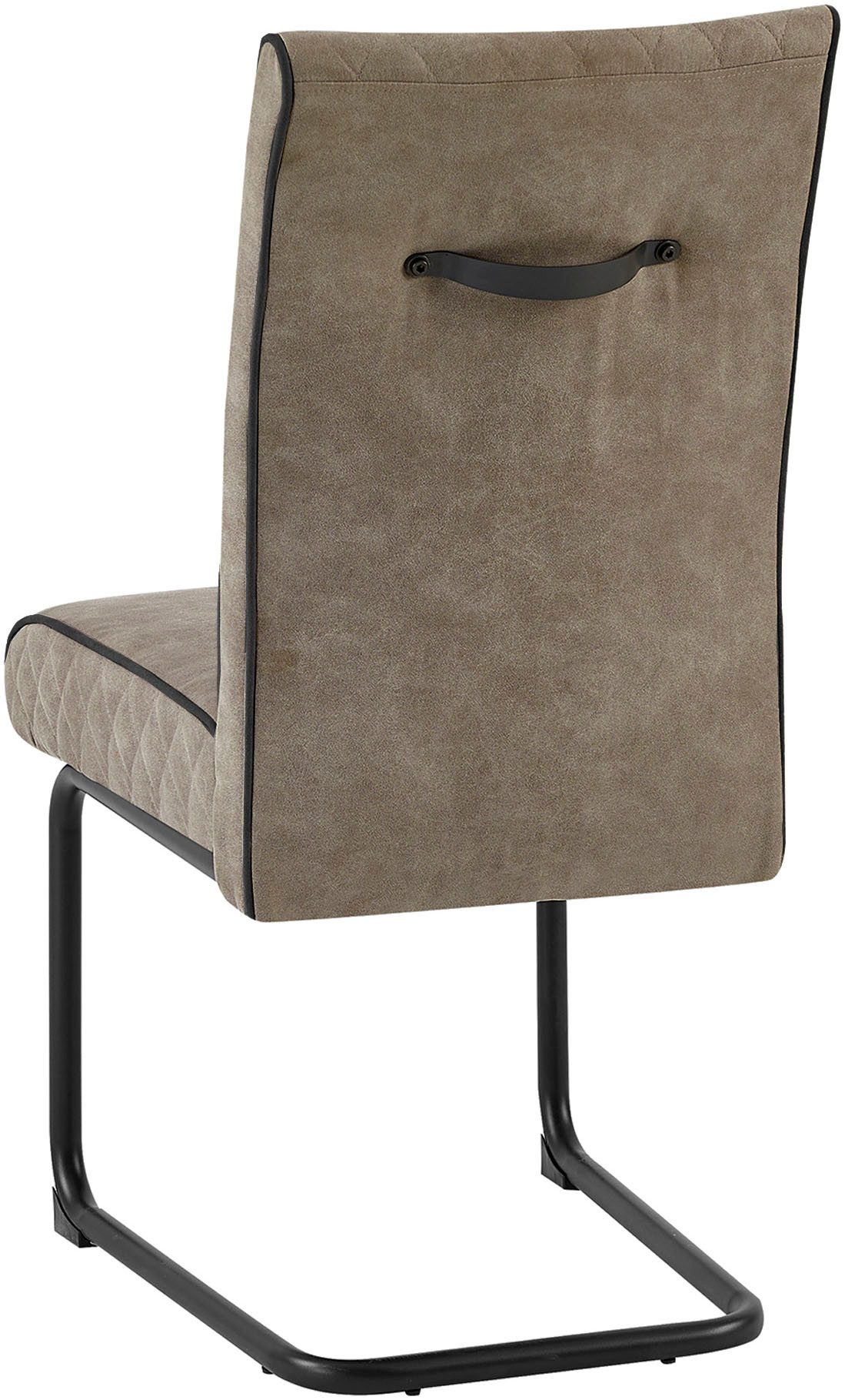byLIVING Vrijdragende stoel Maria-XXL set van 2 met comfortabele verenbekleding en xxl belasting tot 150 kg (set, 2 stuks)