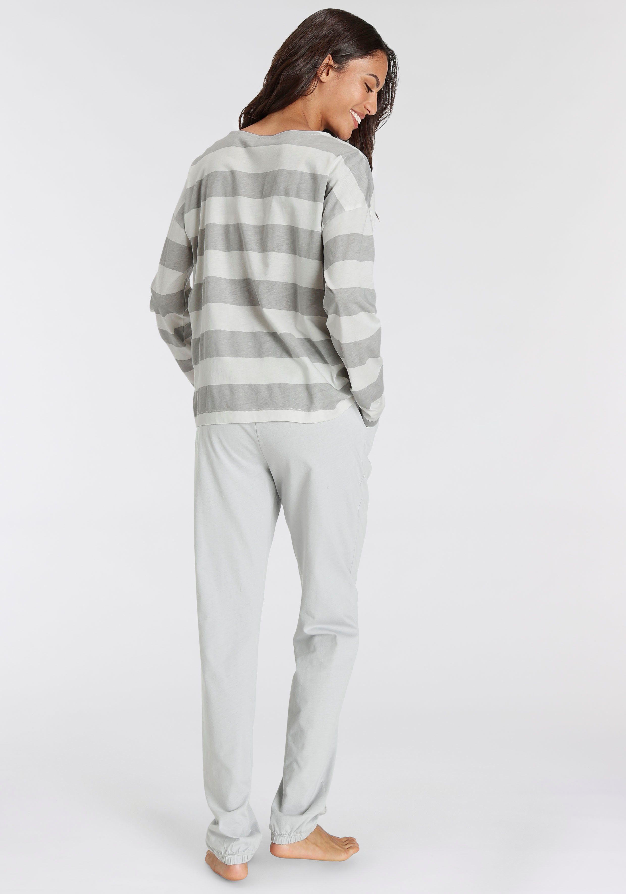 s.Oliver RED LABEL Beachwear Pyjama top in mooi streepdessin