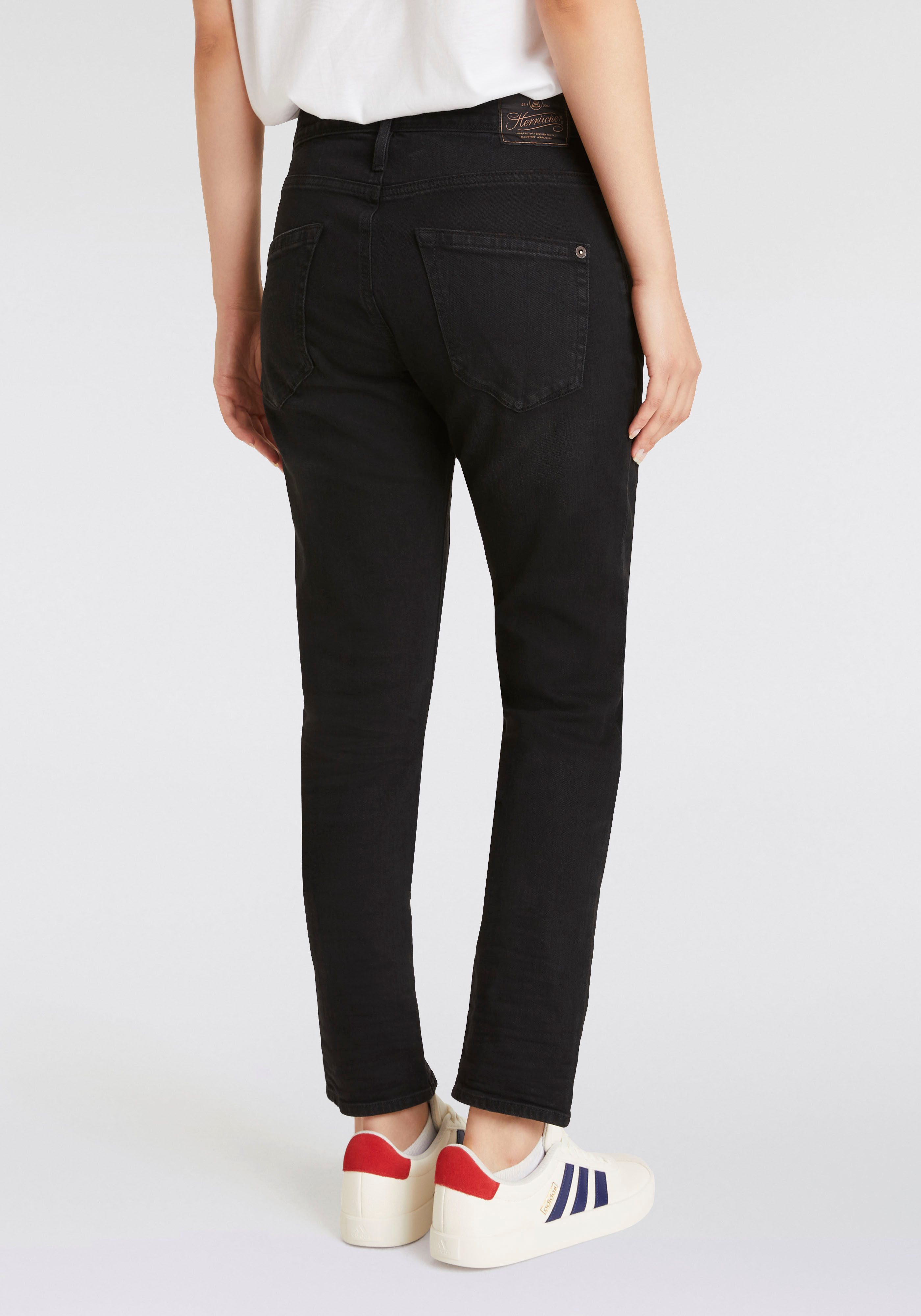 Herrlicher Boyfriendjeans Shyra Long Recycled Denim Black Stretch