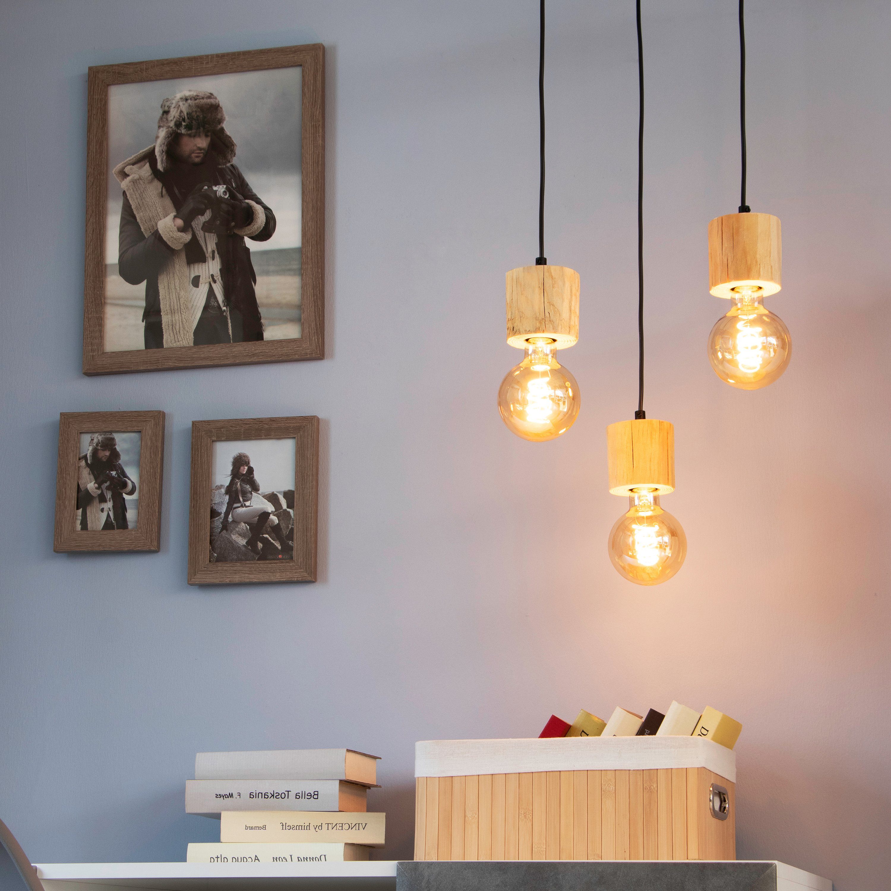 SPOT Light Hanglamp PINO Hanglamp, natuurproduct van massief hout, duurzaam, kabel in te korten