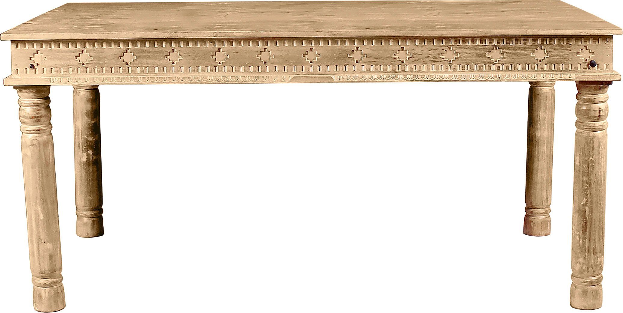 SIT Eettafel Lakadee met gedetailleerd houtsnijwerk