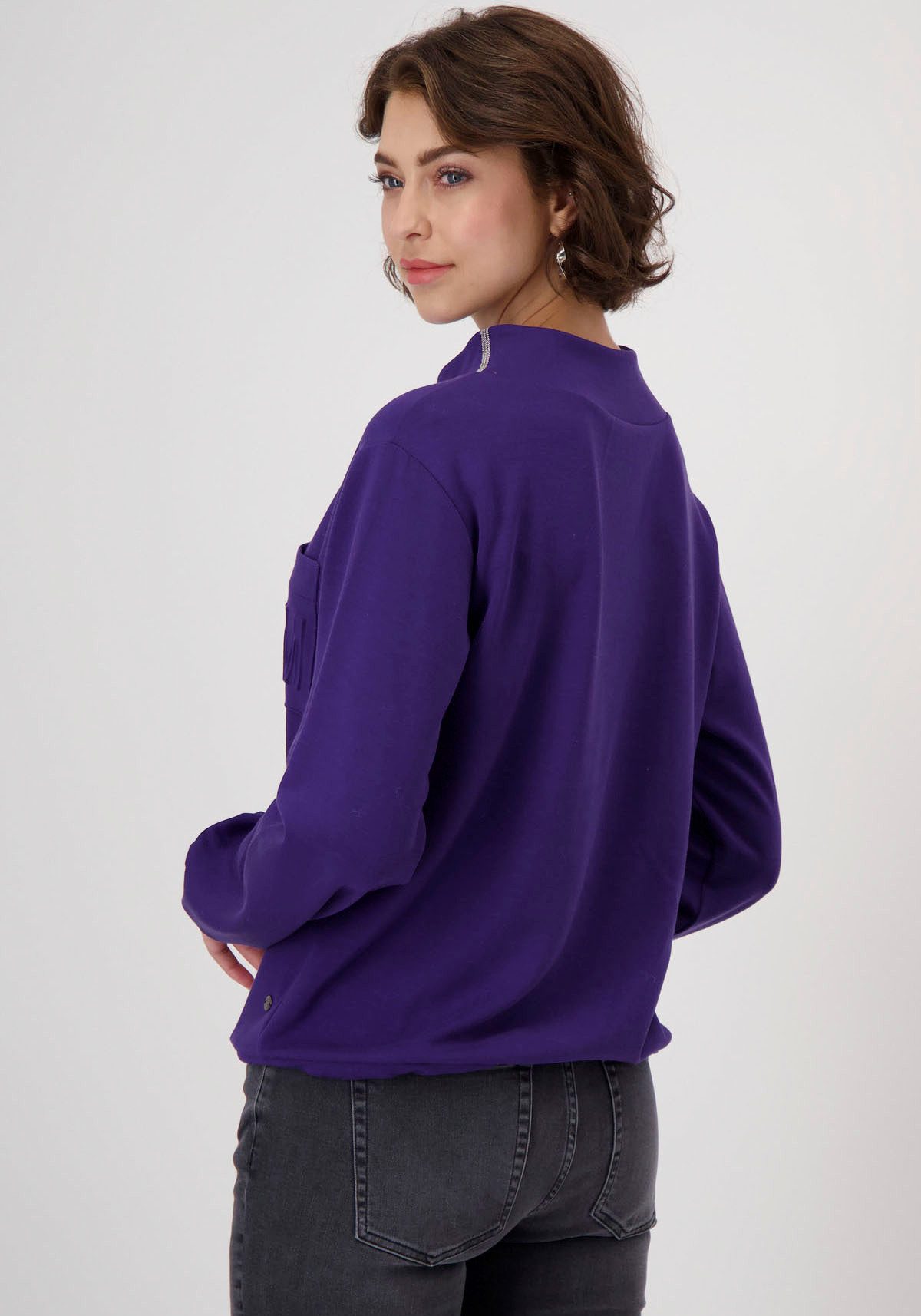 Monari Sweatshirt met opgestikte zak
