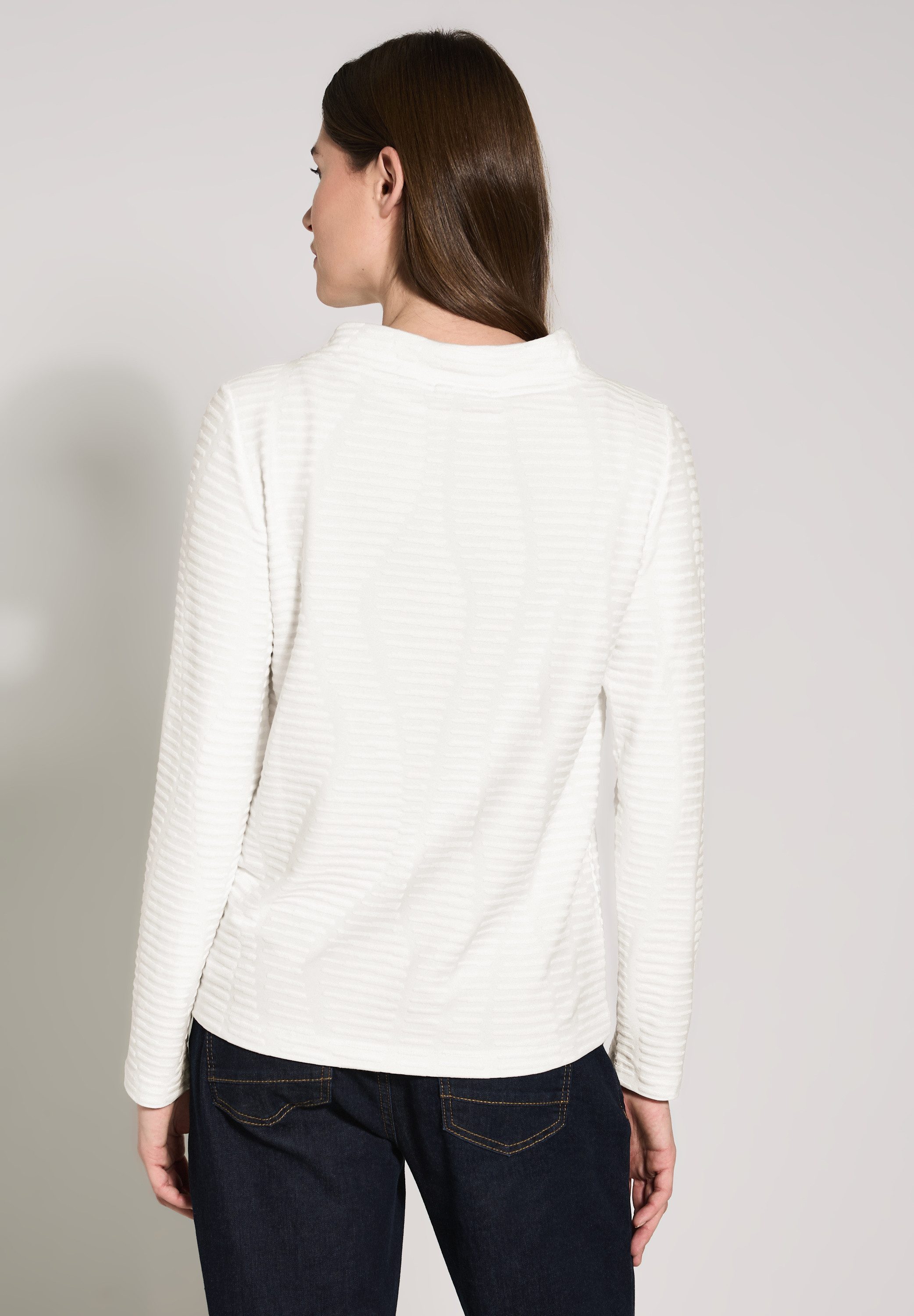 Cecil Shirt met lange mouwen met structuurmotief