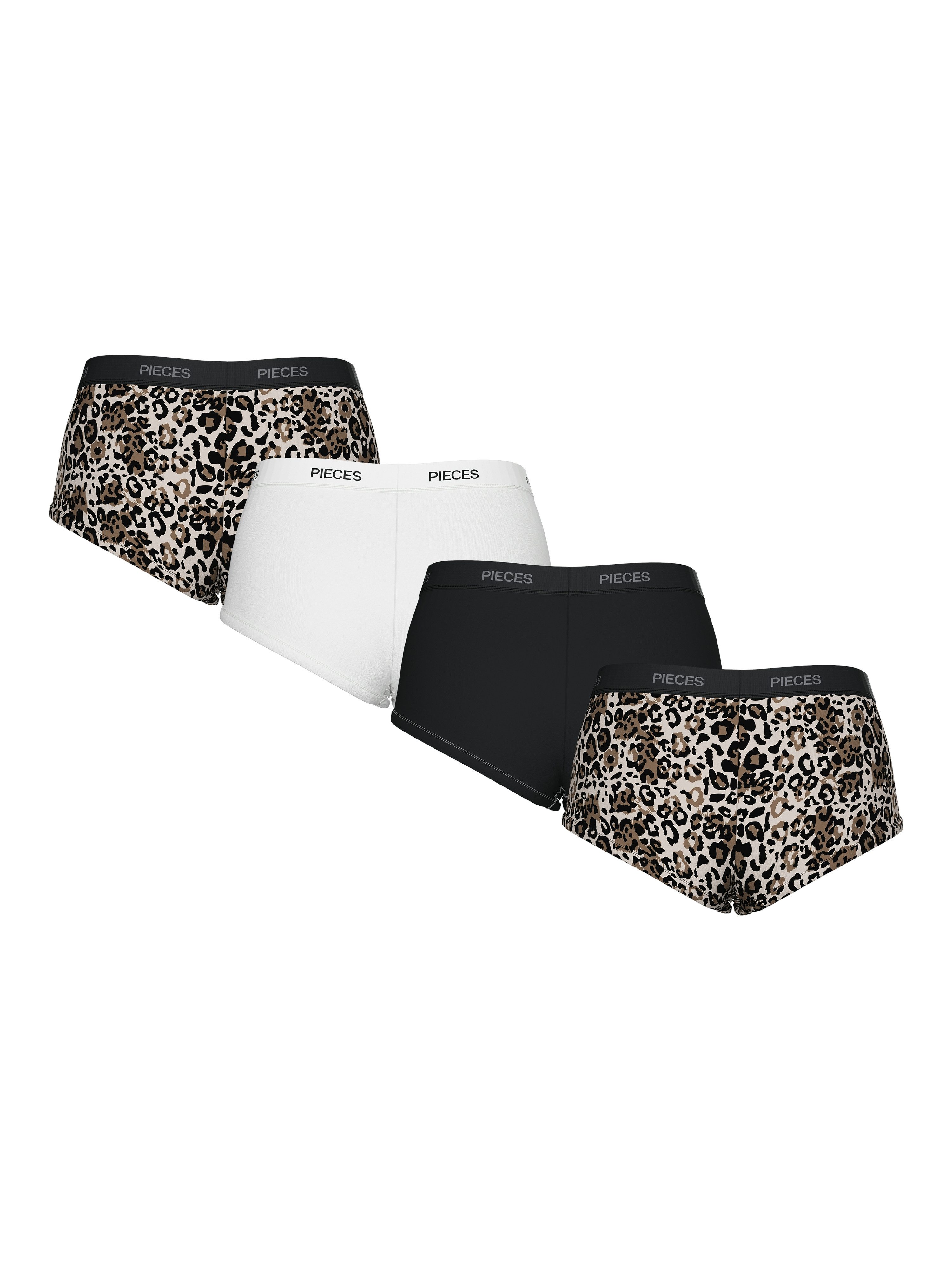 pieces Hipster PCLOGO LADY 4 PACK AOP/SOLID NOOS BC (set, 4 stuks)