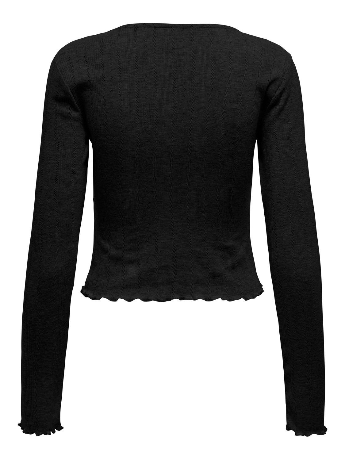 Only Shirt met lange mouwen ONLCARLOTTA L/S WRAP TOP JRS