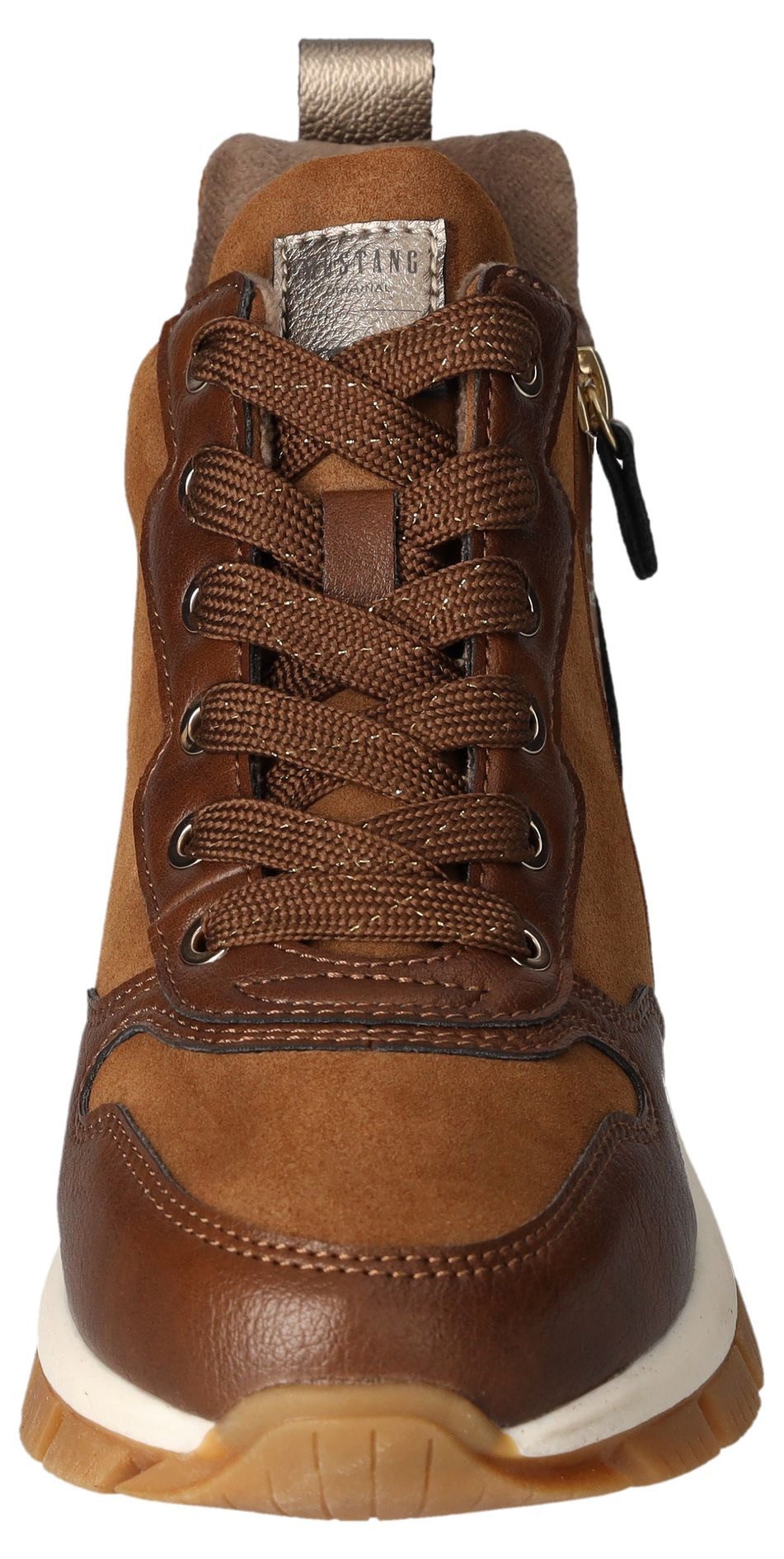 Mustang Shoes Veterschoenen high top sneaker, enkellaars met extra ritssluiting