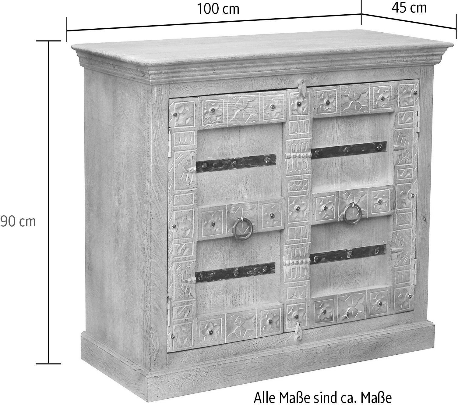 SIT Kast Daipur Sideboard met 2 deuren, breedte 100 cm,
