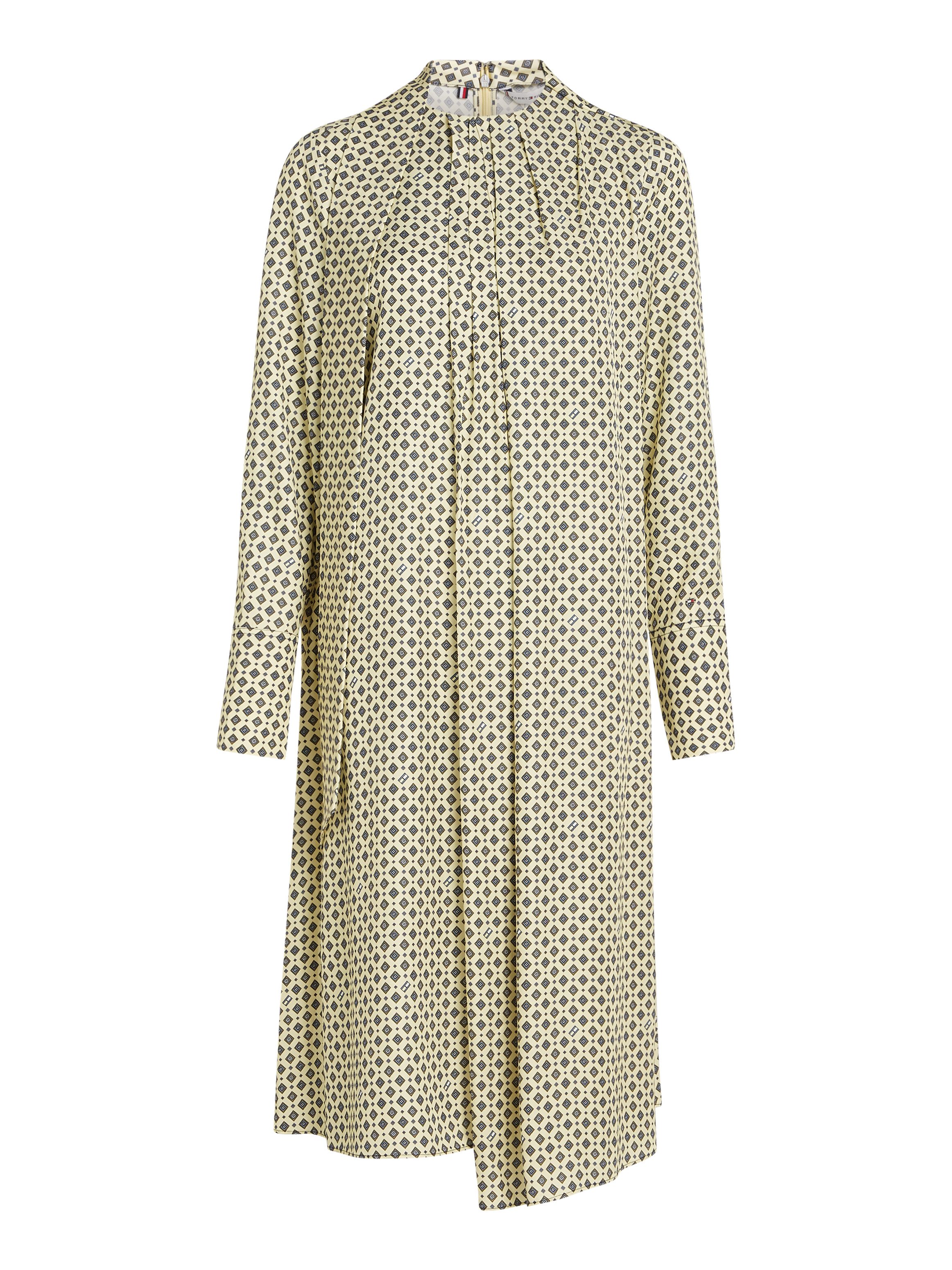 Tommy Hilfiger Blousejurk FOULARD DRAPED MIDI DRESS met tommy hilfiger merklabel
