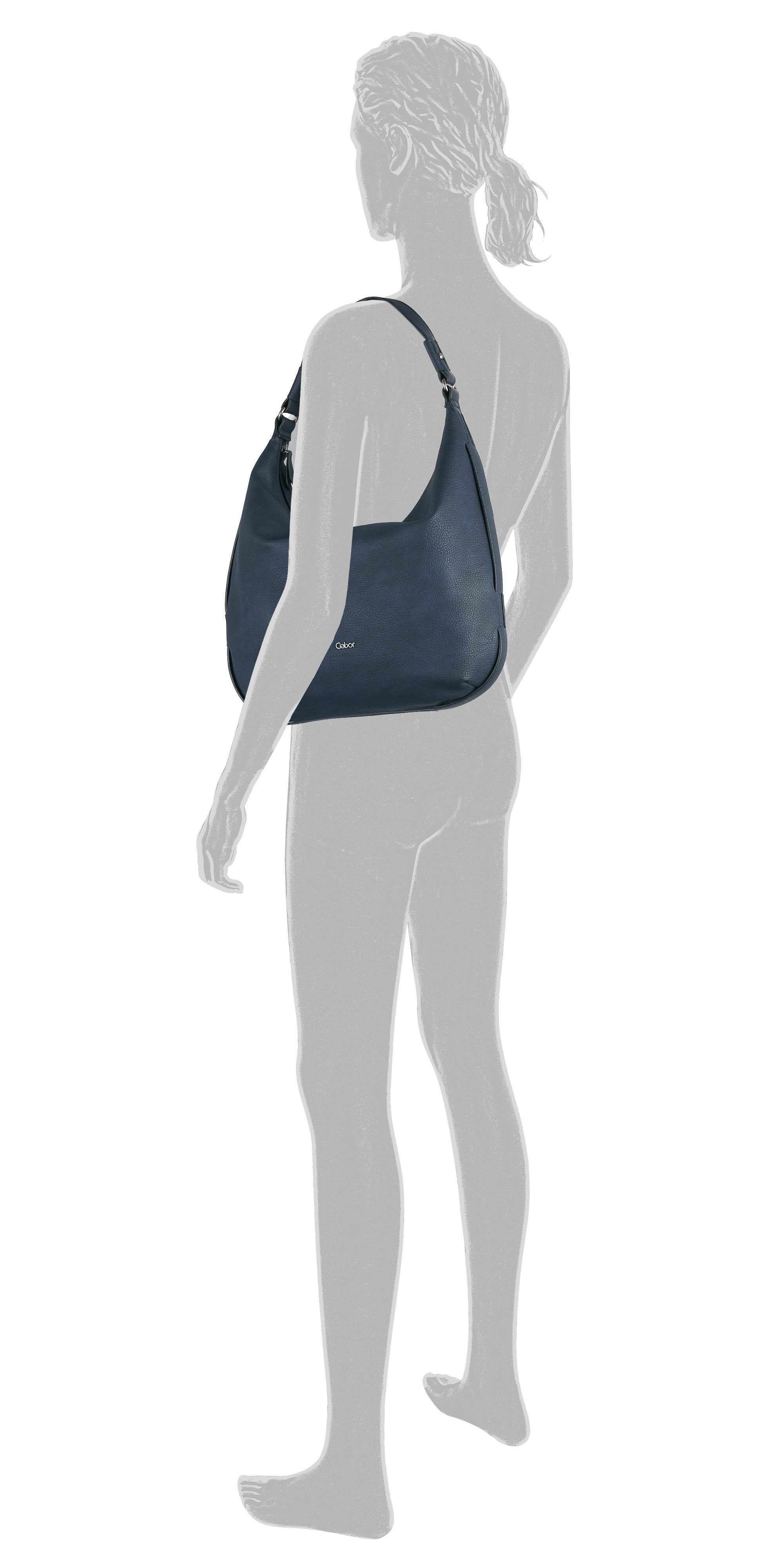 Gabor Hobo-tas Malu van zacht nerf imitatieleer met verfijnde cut-outs