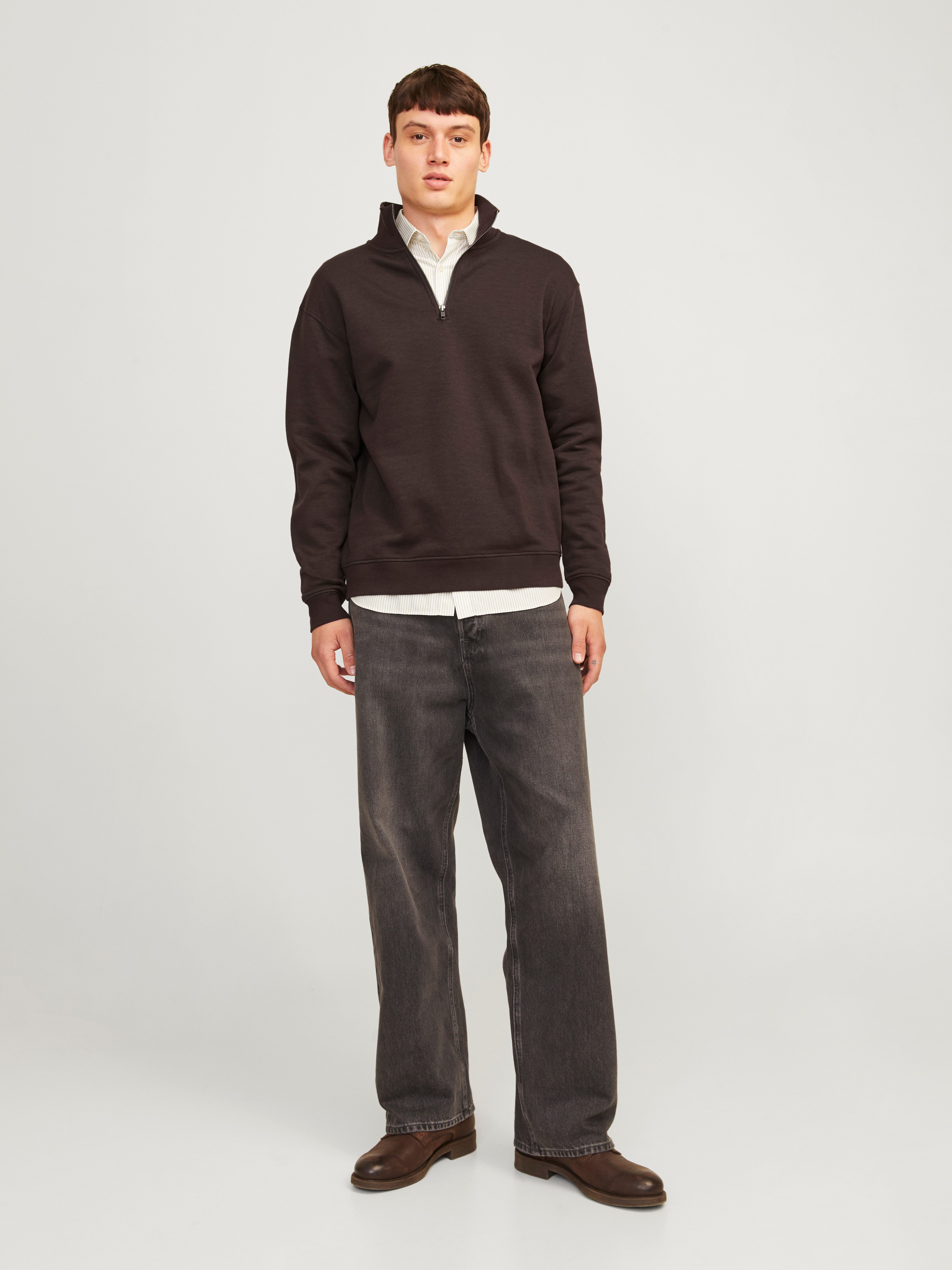 Jack & Jones Sweatshirt JJEBRADLEY SWEAT HALF ZIP NOOS
