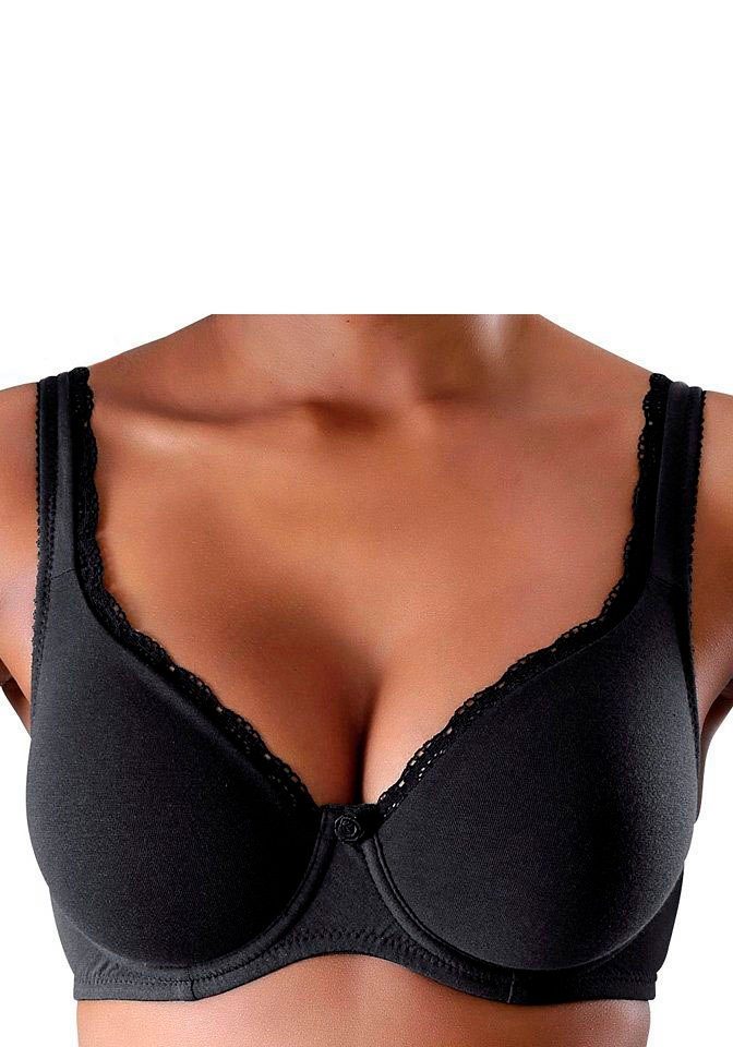 Petite fleur T-shirt-bh met ongevoerde, naadloze cups, gemaakt van katoen(Set van 2)