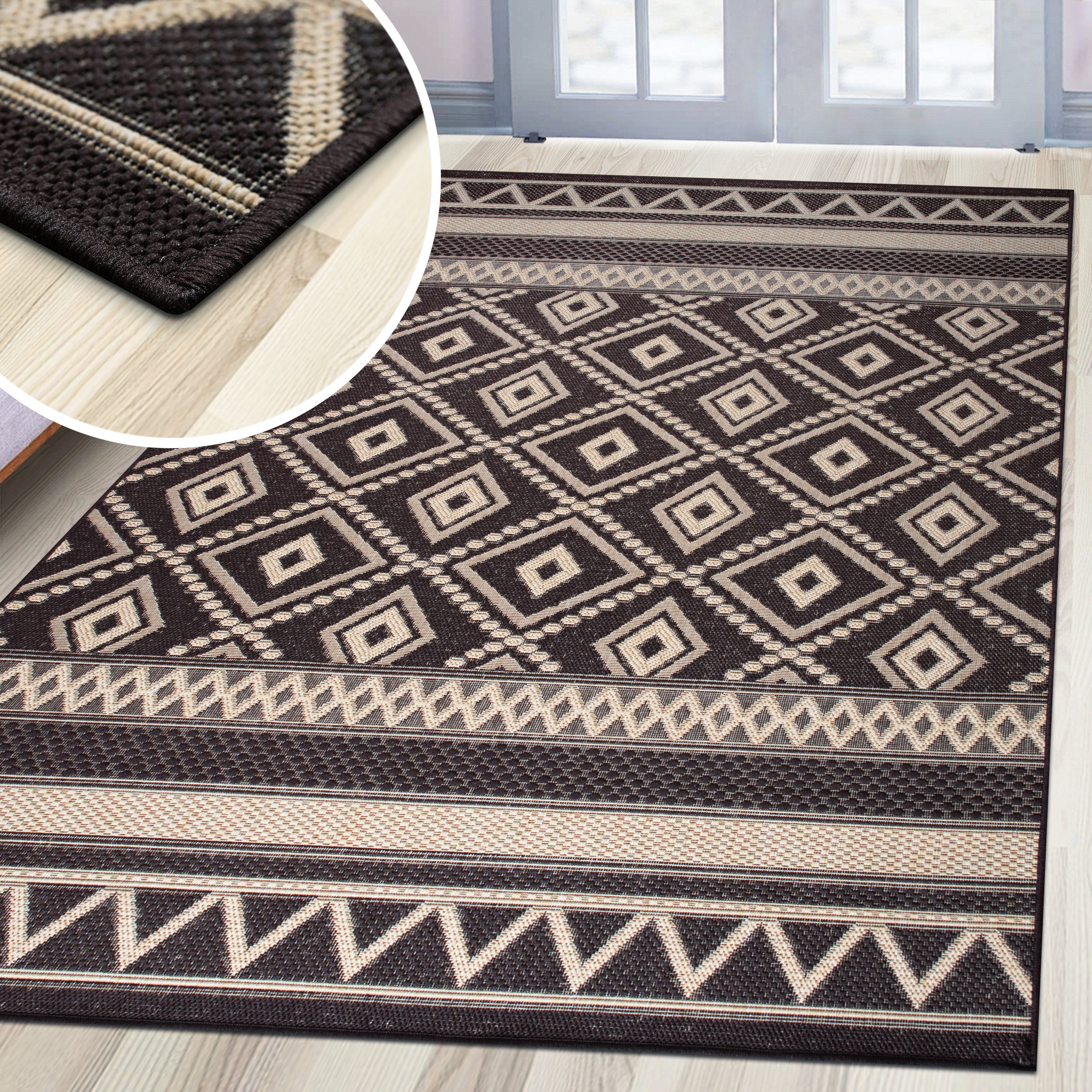 my home Vloerkleed Toronto is ook als loper verkrijgbaar Geschikt voor binnen en buiten, sisal-look, weerbestendig & uv-bestendig, boho