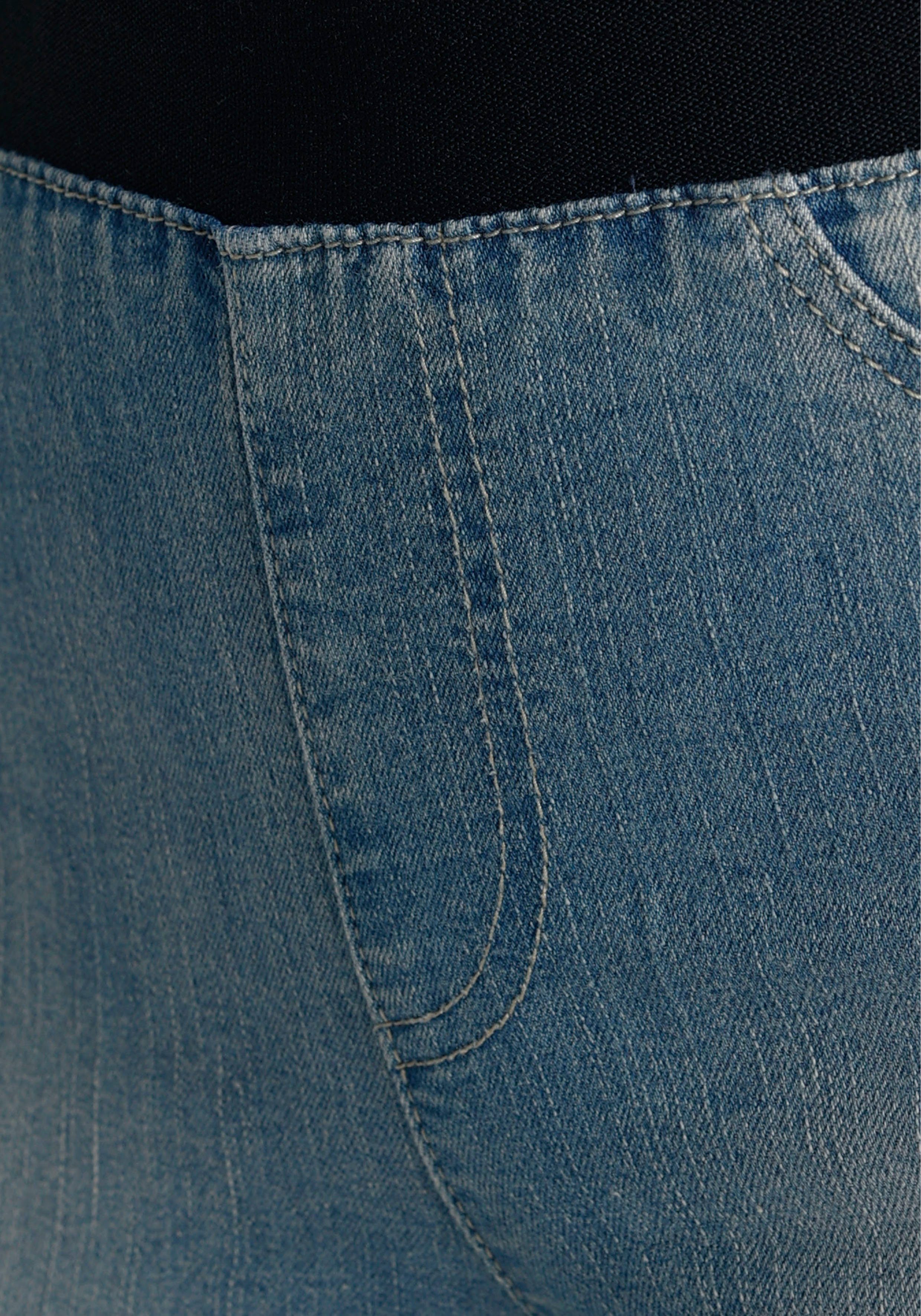 Arizona Skinny fit jeans extra-strakke snit, comfortabele taille, used-look-wassing