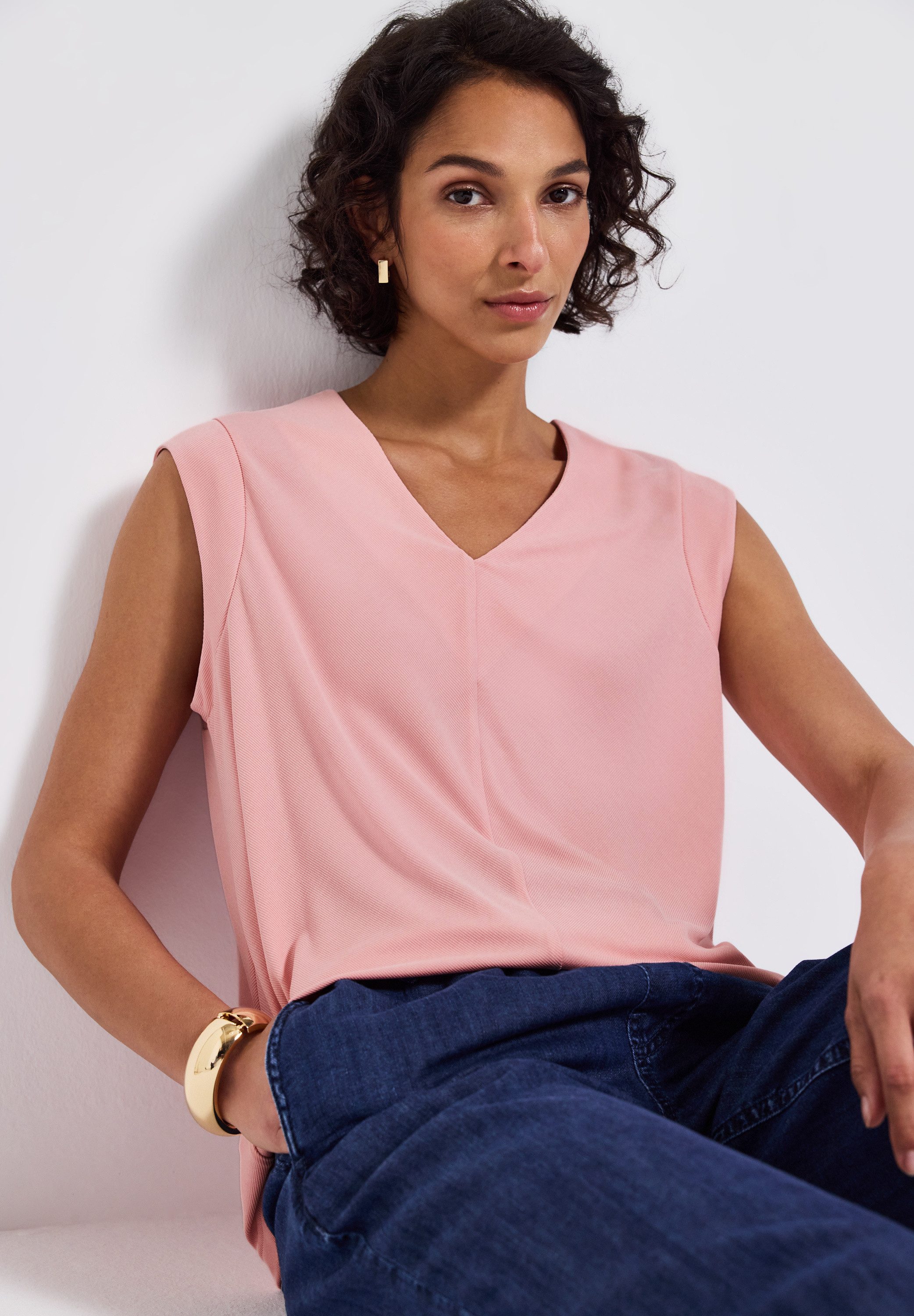 STREET ONE Shirttop in silk-look