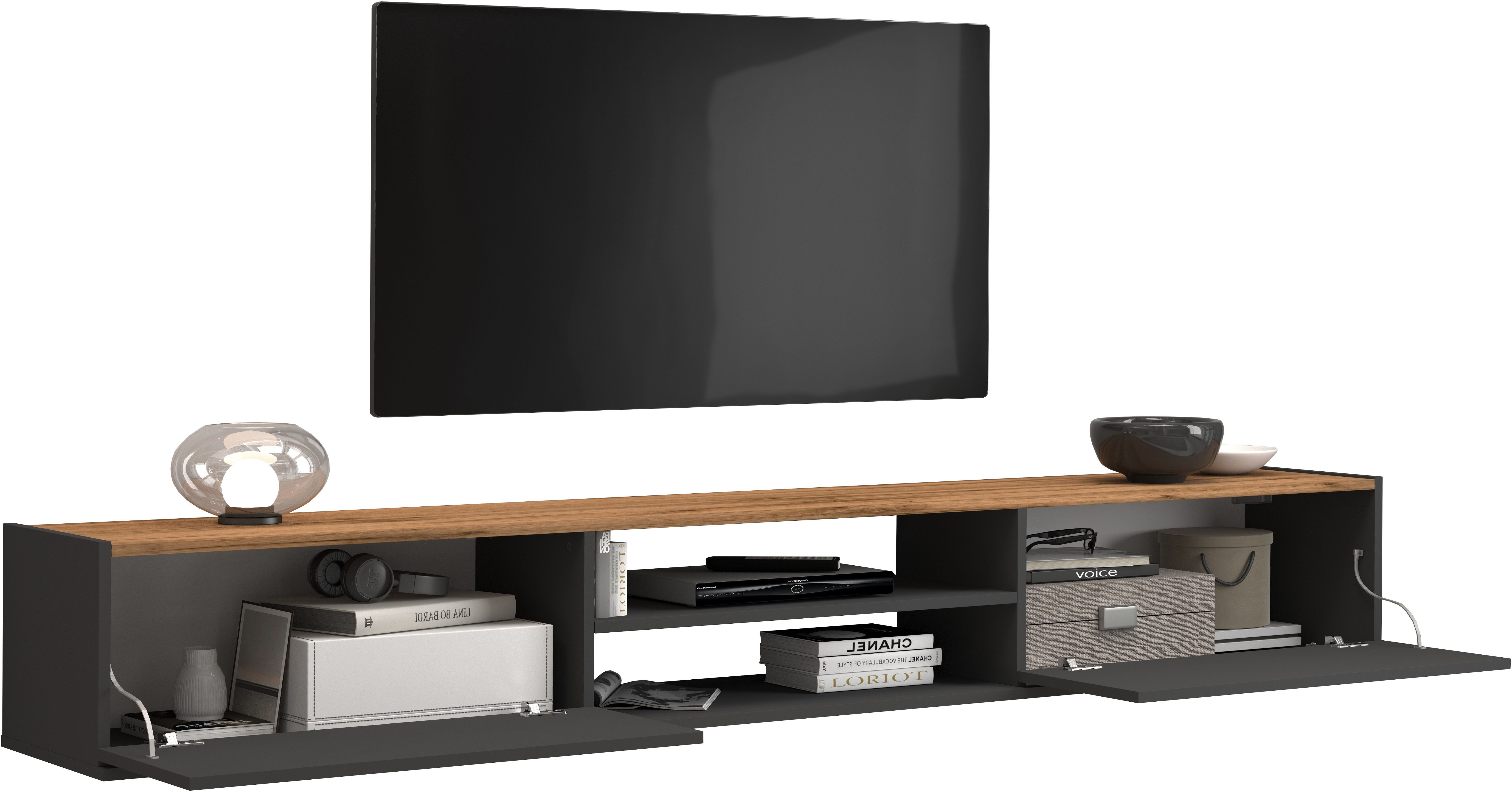 INOSIGN Tv-meubel Garda staand en hangend met 2 kleppen, 1 legplank, breedte 210 cm