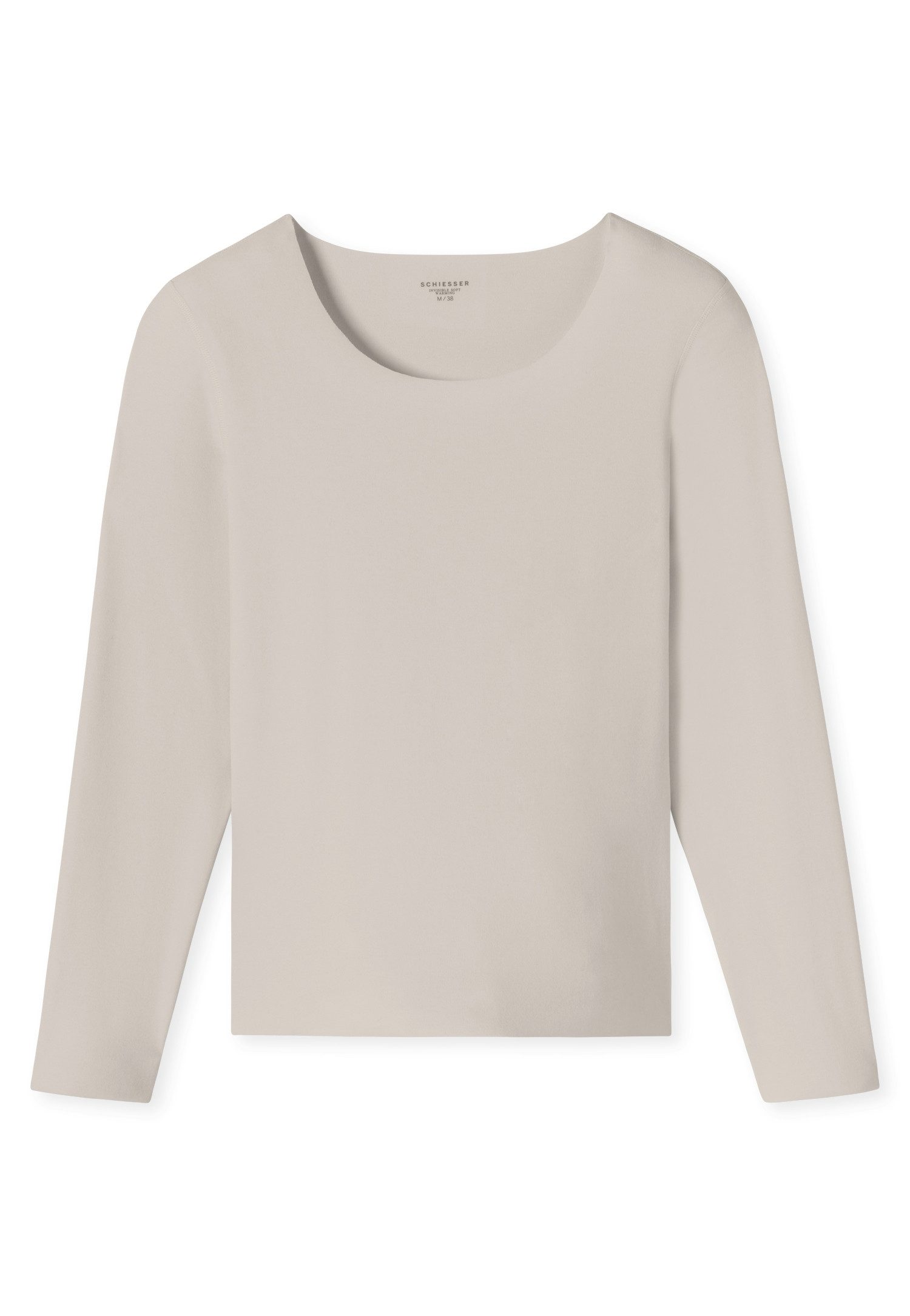 Schiesser Shirt met lange mouwen INVISIBLE SOFT WARMING met open gesneden randen en platte naden